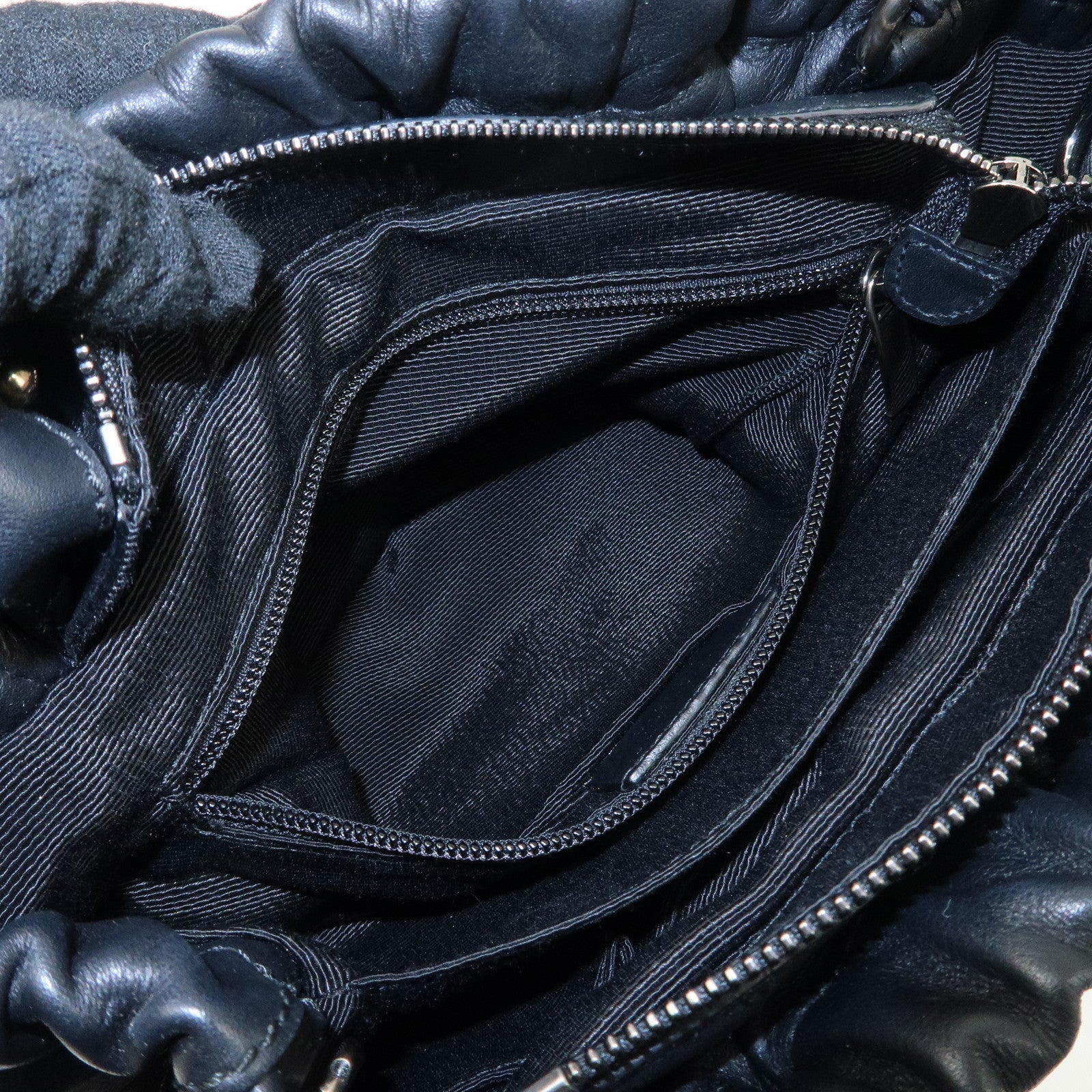 Salvatore Ferragamo Leather Hand Bag Black Used