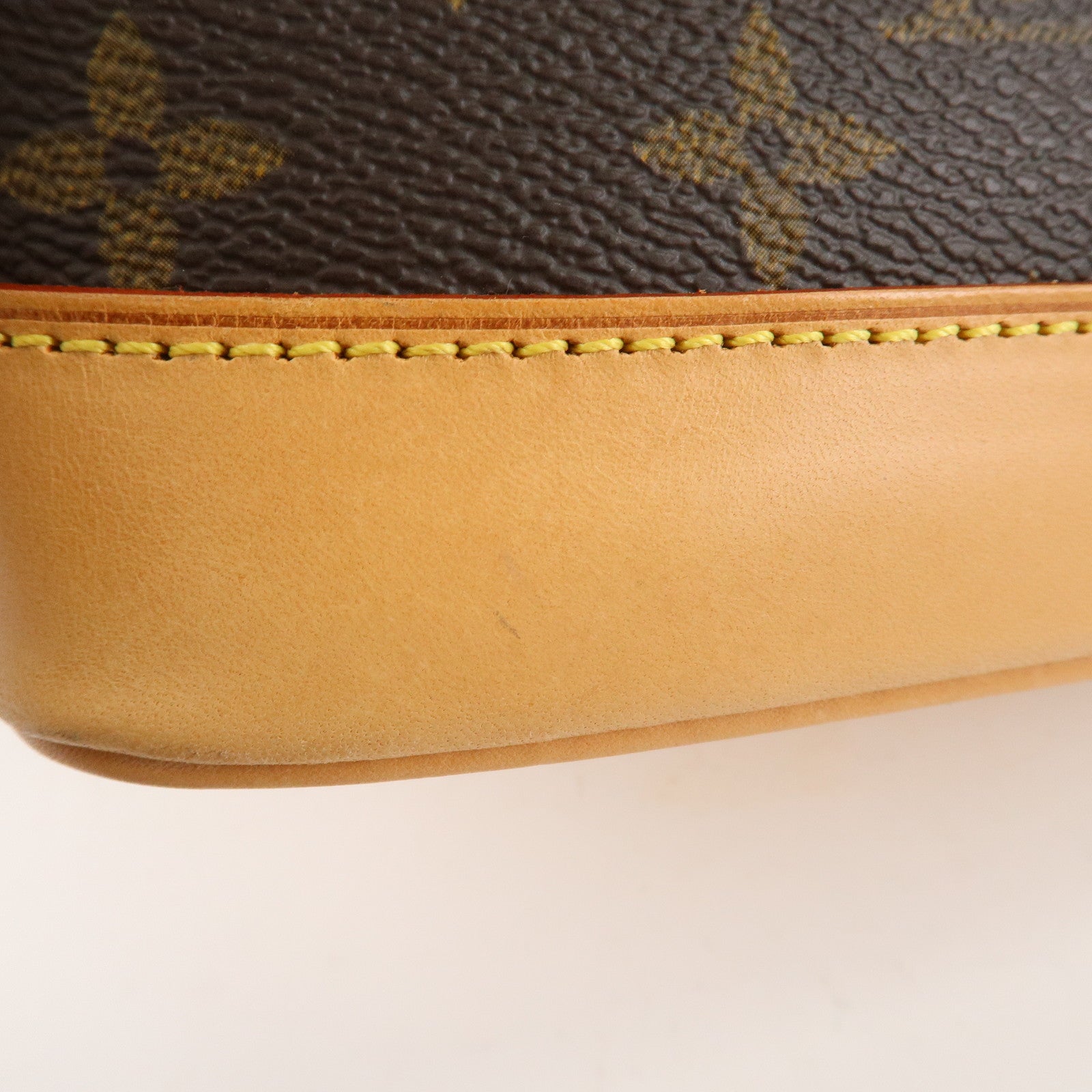 Louis Vuitton Monogram Alma Hand Bag Brown Gold Hardware M51130 Used