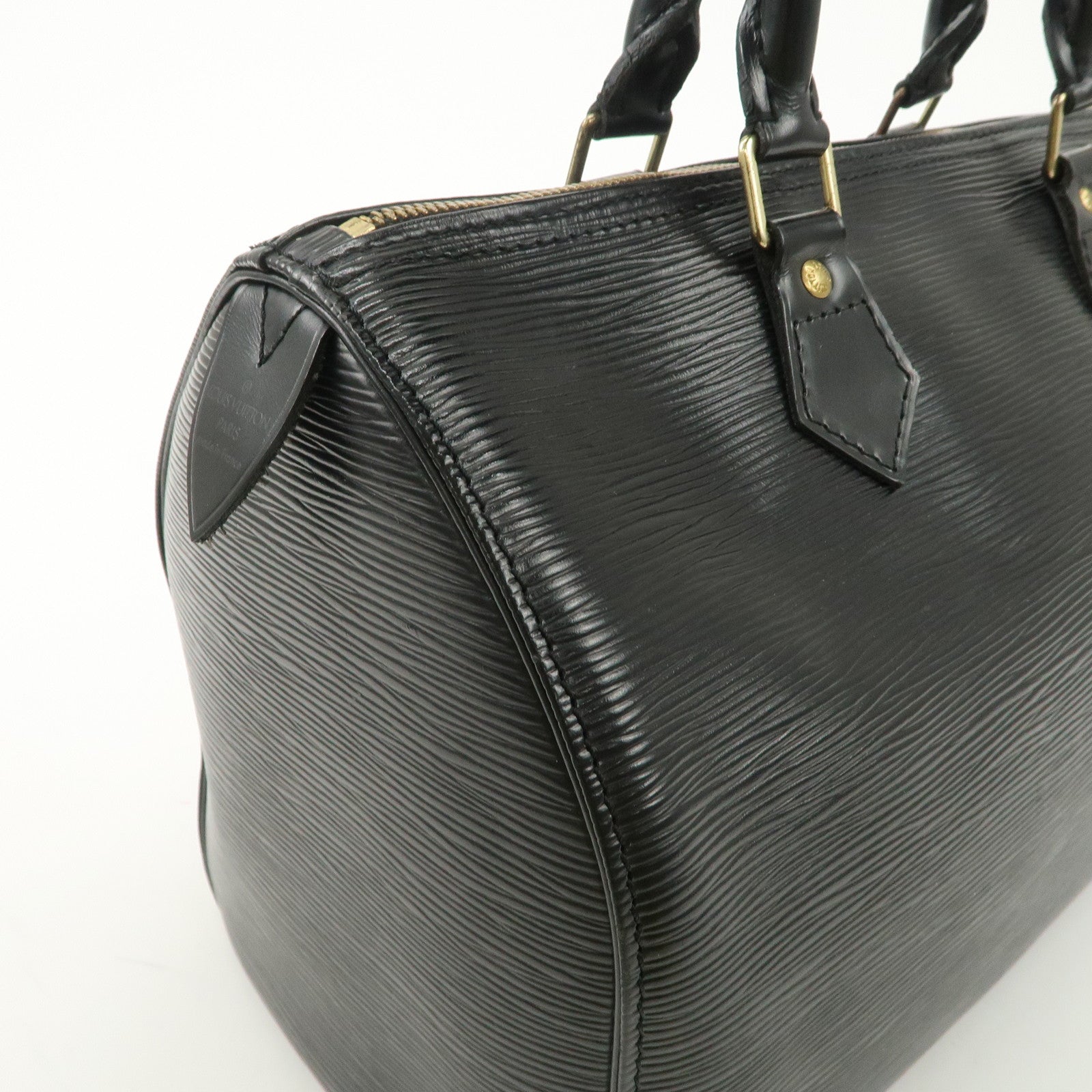 Louis Vuitton Epi Speedy 30 Leather Hand Bag Black M59022 Used