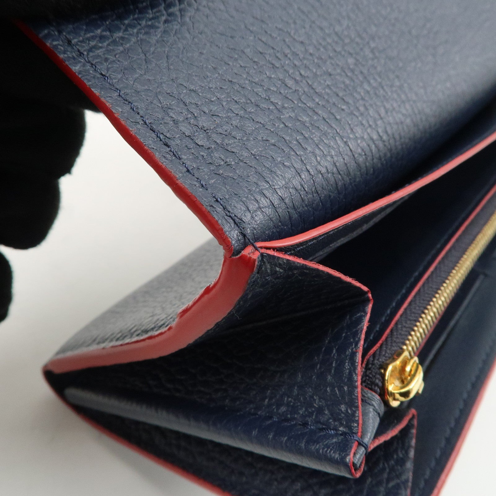Louis Vuitton Portefeuille Capucines Long Wallet Navy M63739 Used