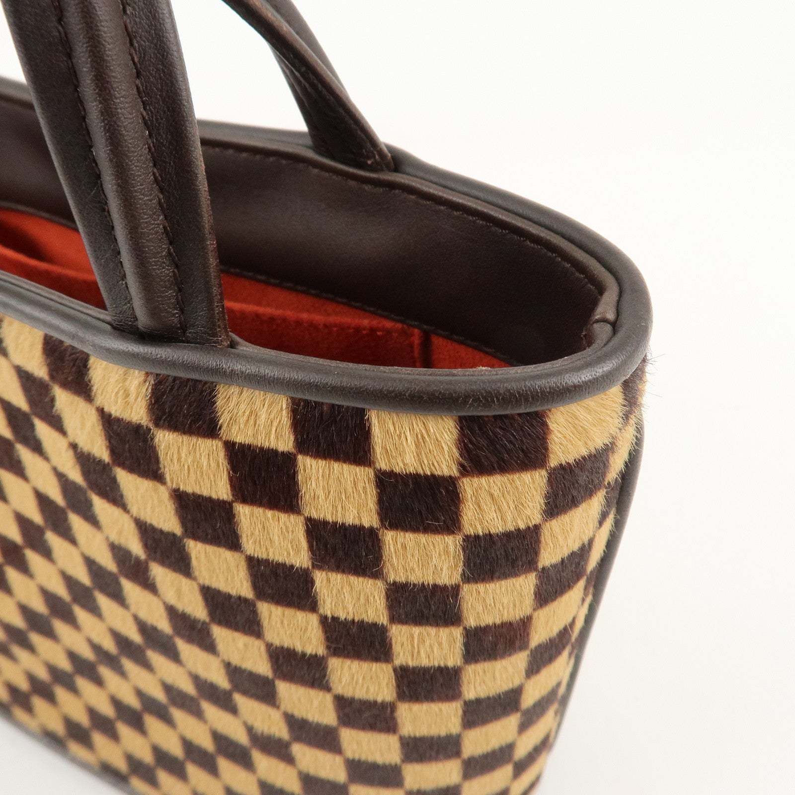 Louis Vuitton Damier Sauvage Impala Hand Bag Beige Brown M92133 Used