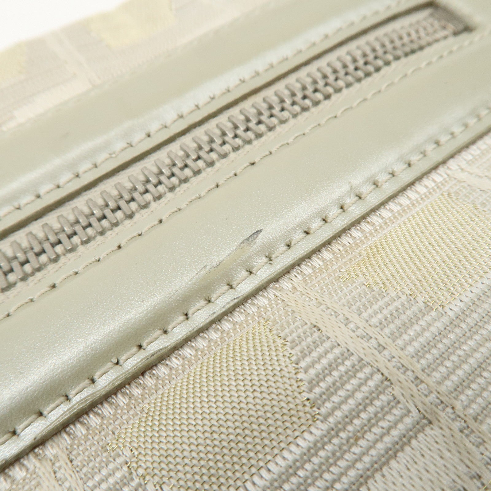 CHANEL New Travel Line Nylon Jacquard Leather Shoulder Bag Used