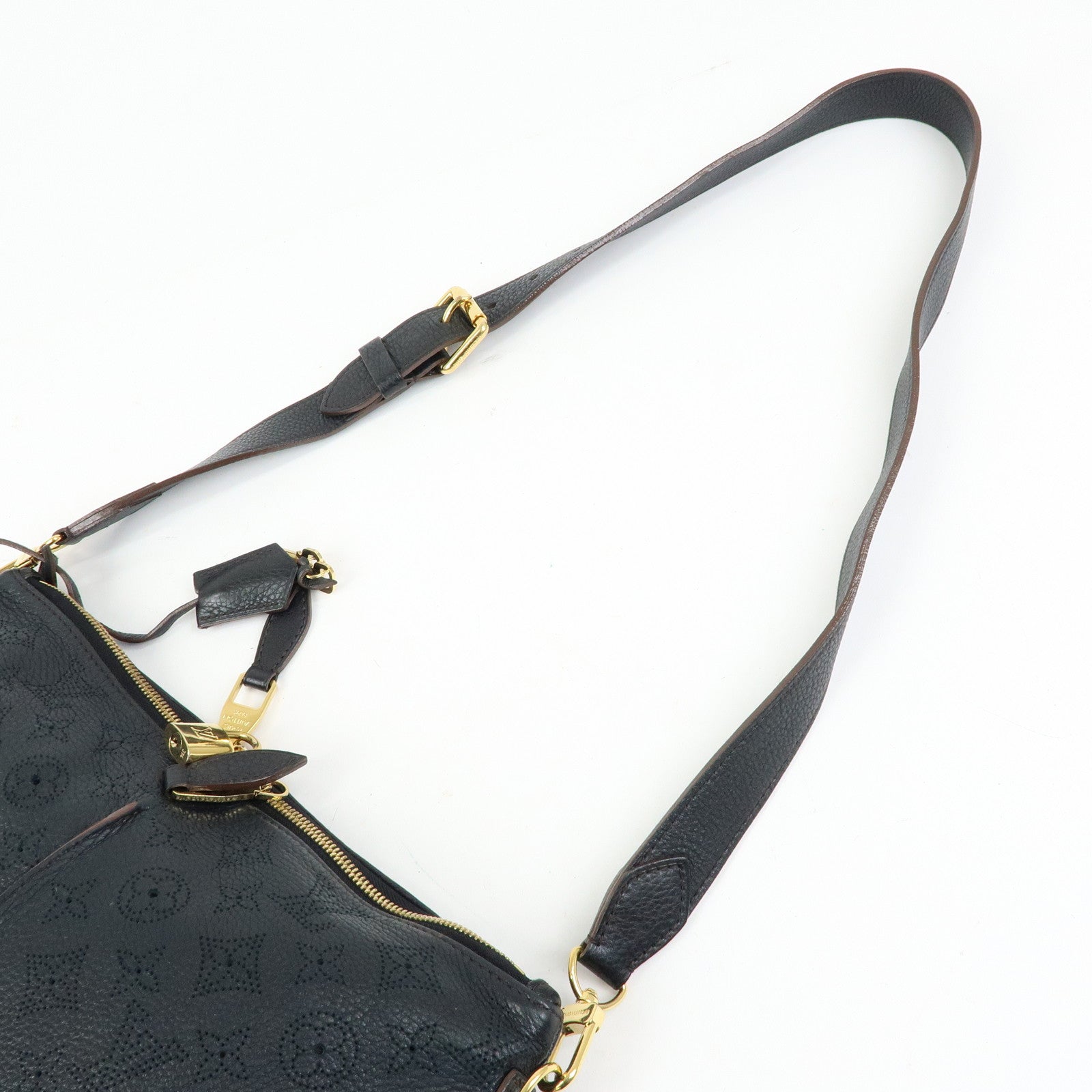 Louis Vuitton Monogram Mahina Selene PM Shoulder Bag Noir M94035