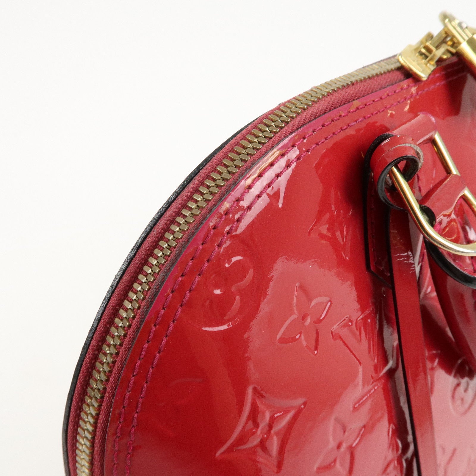 Louis Vuitton Monogram Vernis Alma PM Hand Bag Rose Indien M91770 Used