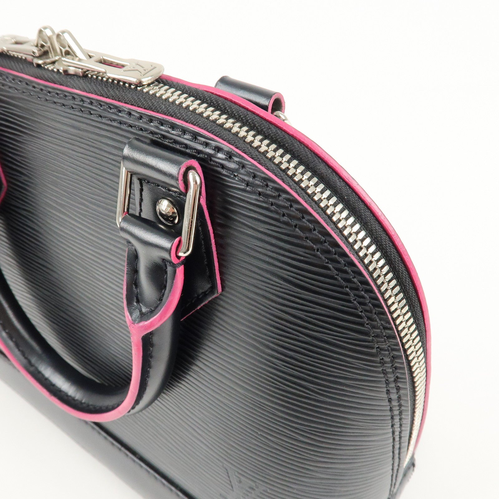 Louis Vuitton Epi Alma BB 2Way Shoulder Bag Noir Pink M54160 Used