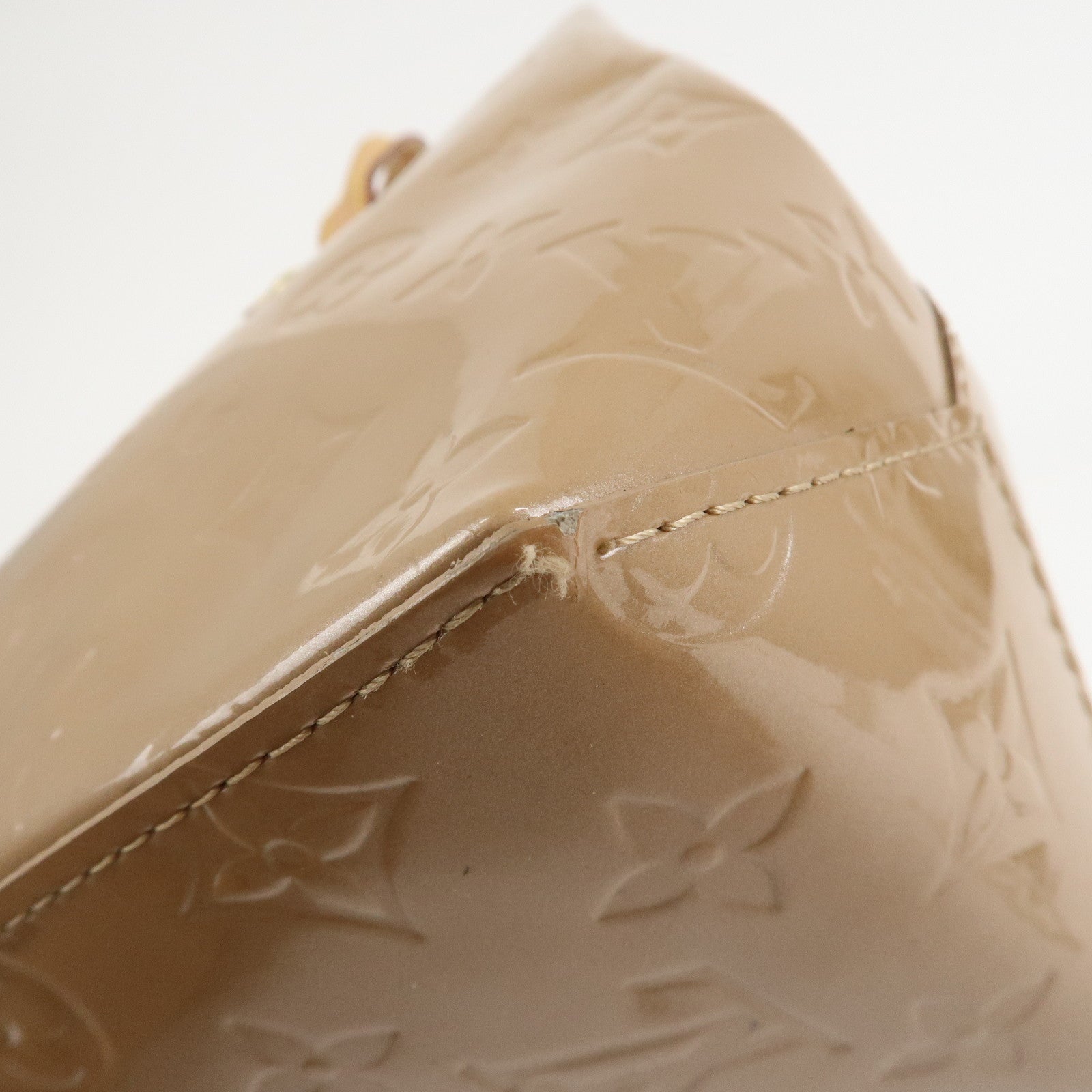 Louis Vuitton Monogram Vernis Lead PM Hand Bag Noisette M91334 Used