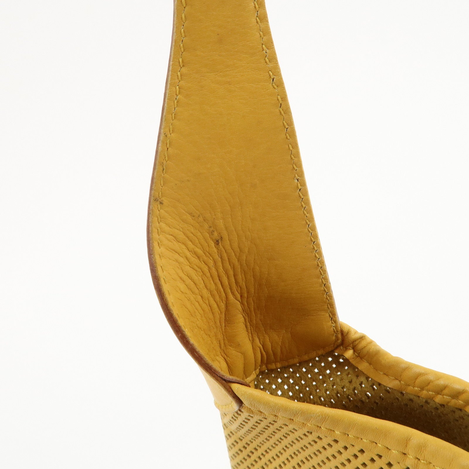 GUCCI Leather Kandensky One-Shoulder Bag Yellow 28628 Used