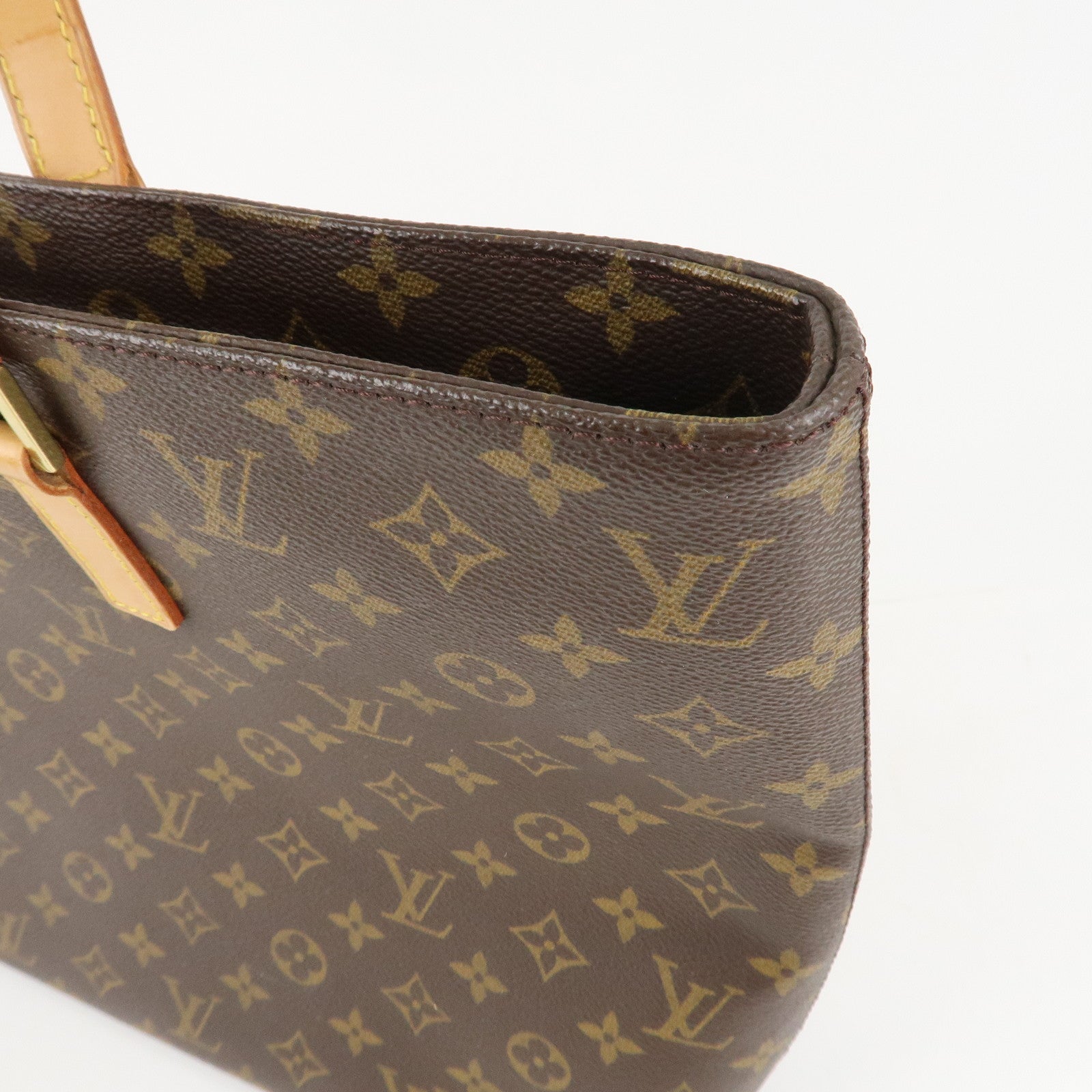 Louis Vuitton Monogram Luco Tote Bag Hand Bag Brown M51155 Used