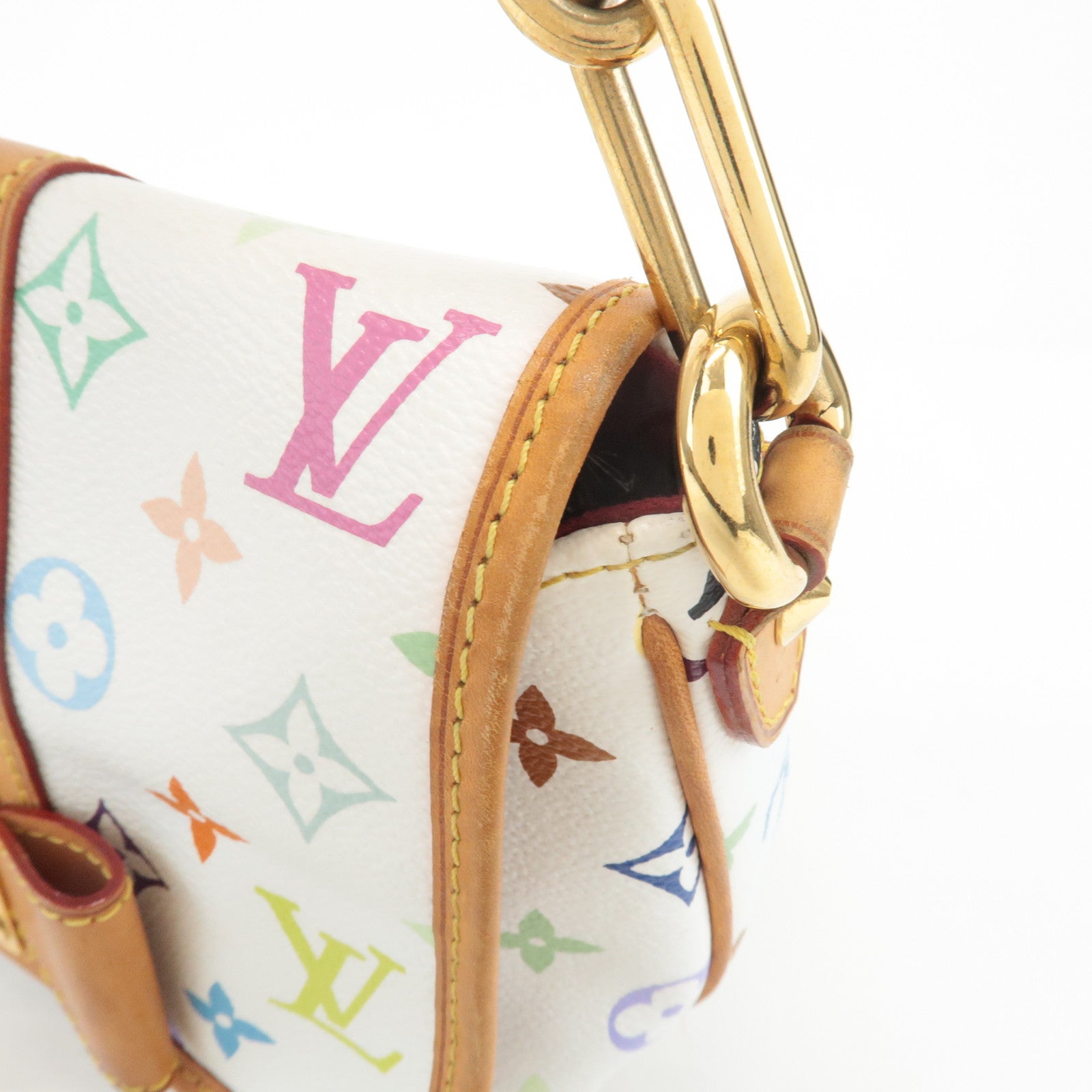 Louis Vuitton Monogram Multicolor Patti Shoulder Bag Blanc M40305 Used