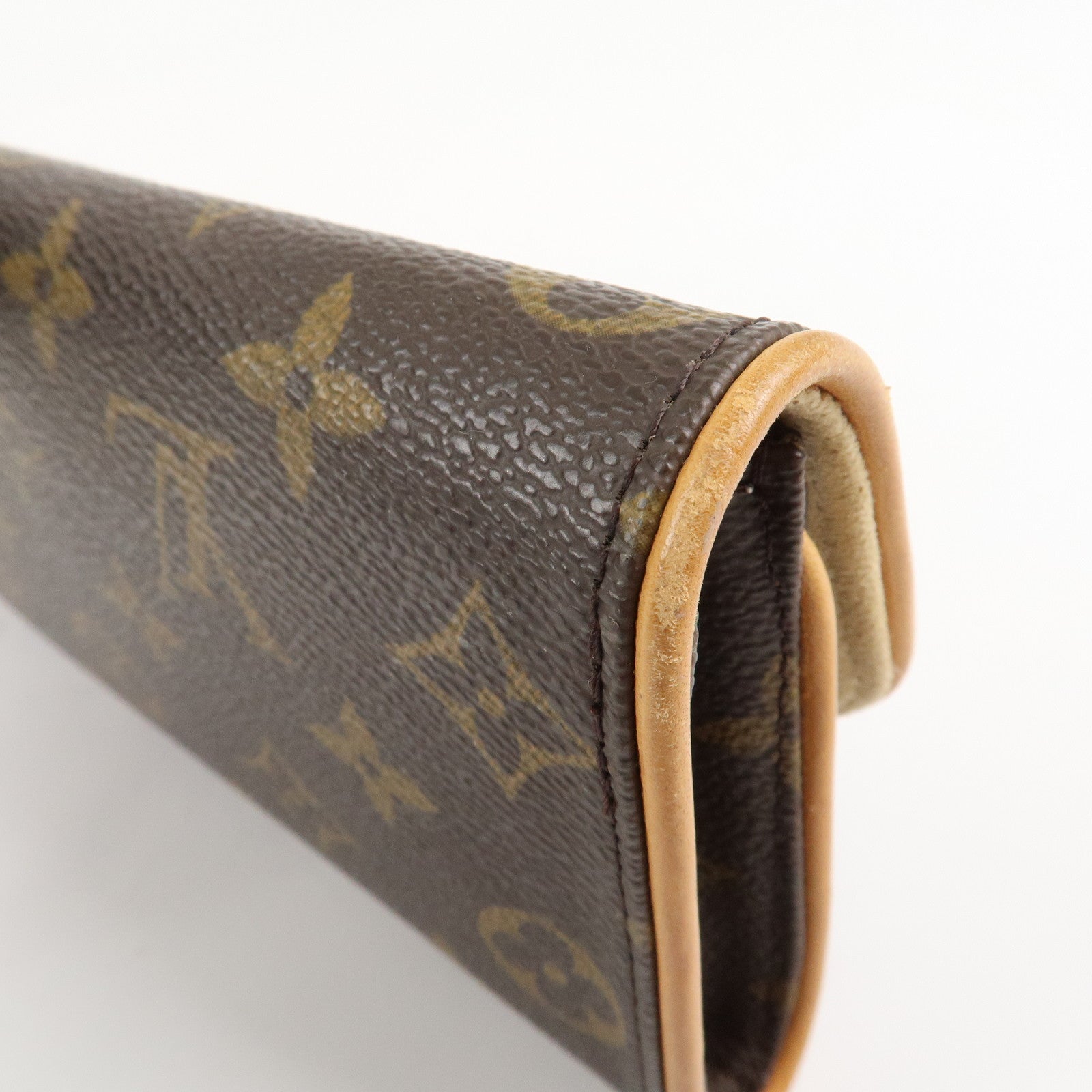 Louis Vuitton Monogram Pochette Twin PM 2Way Bag Brown M51854 Used