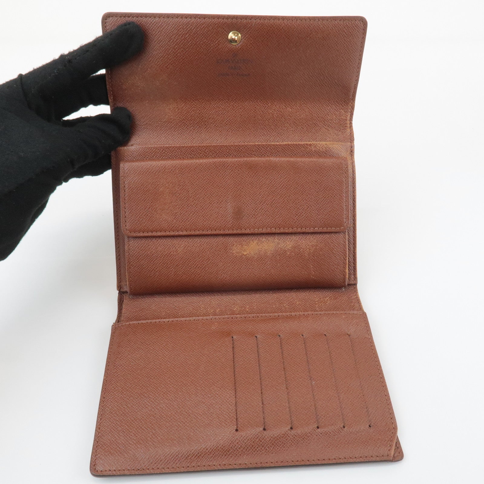 Louis Vuitton Monogram Porte Tresor Etui Papiers Wallet M61202 Used