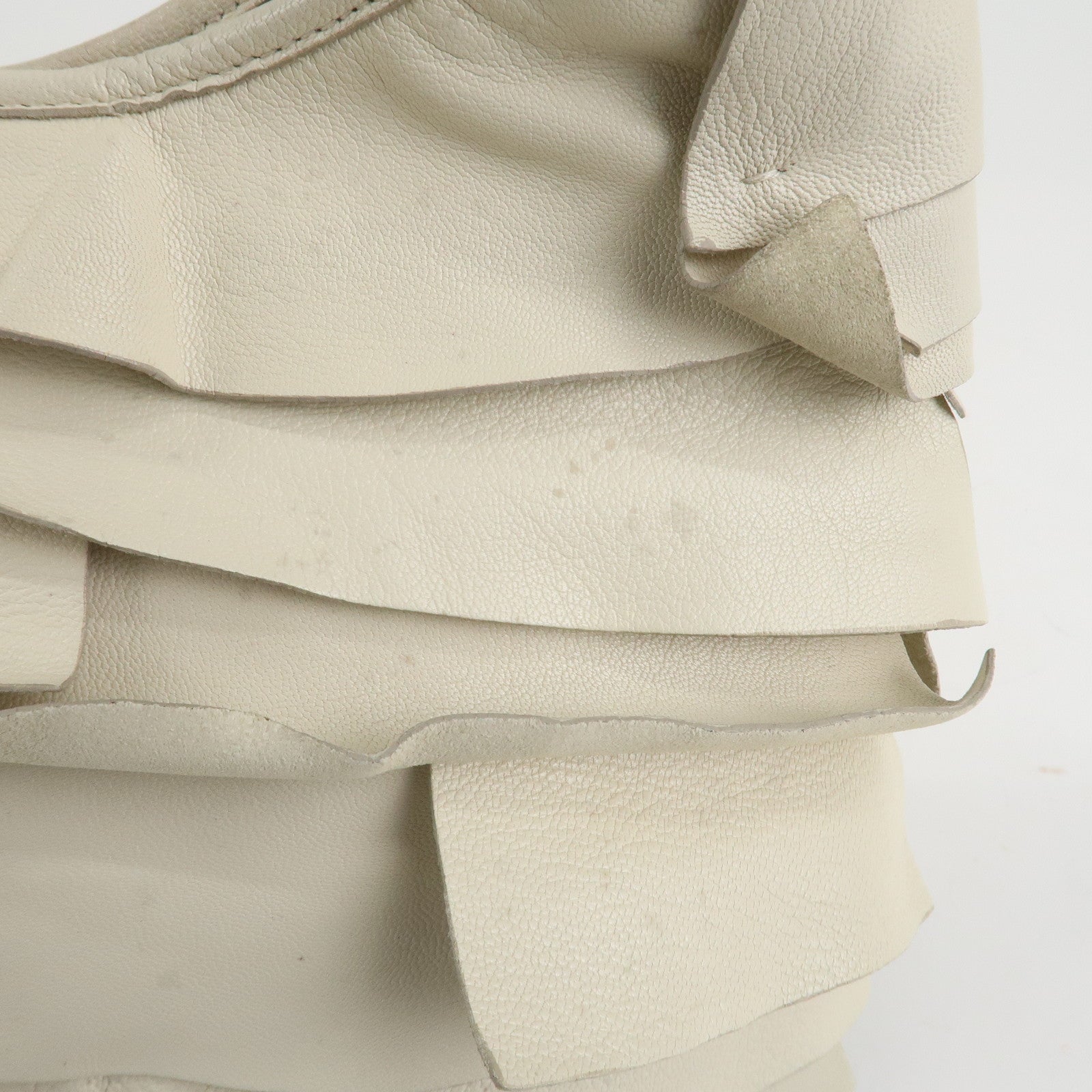 Saint Laurent Paris Leather Saint Tropez One Shoulder Bag Ivory Used