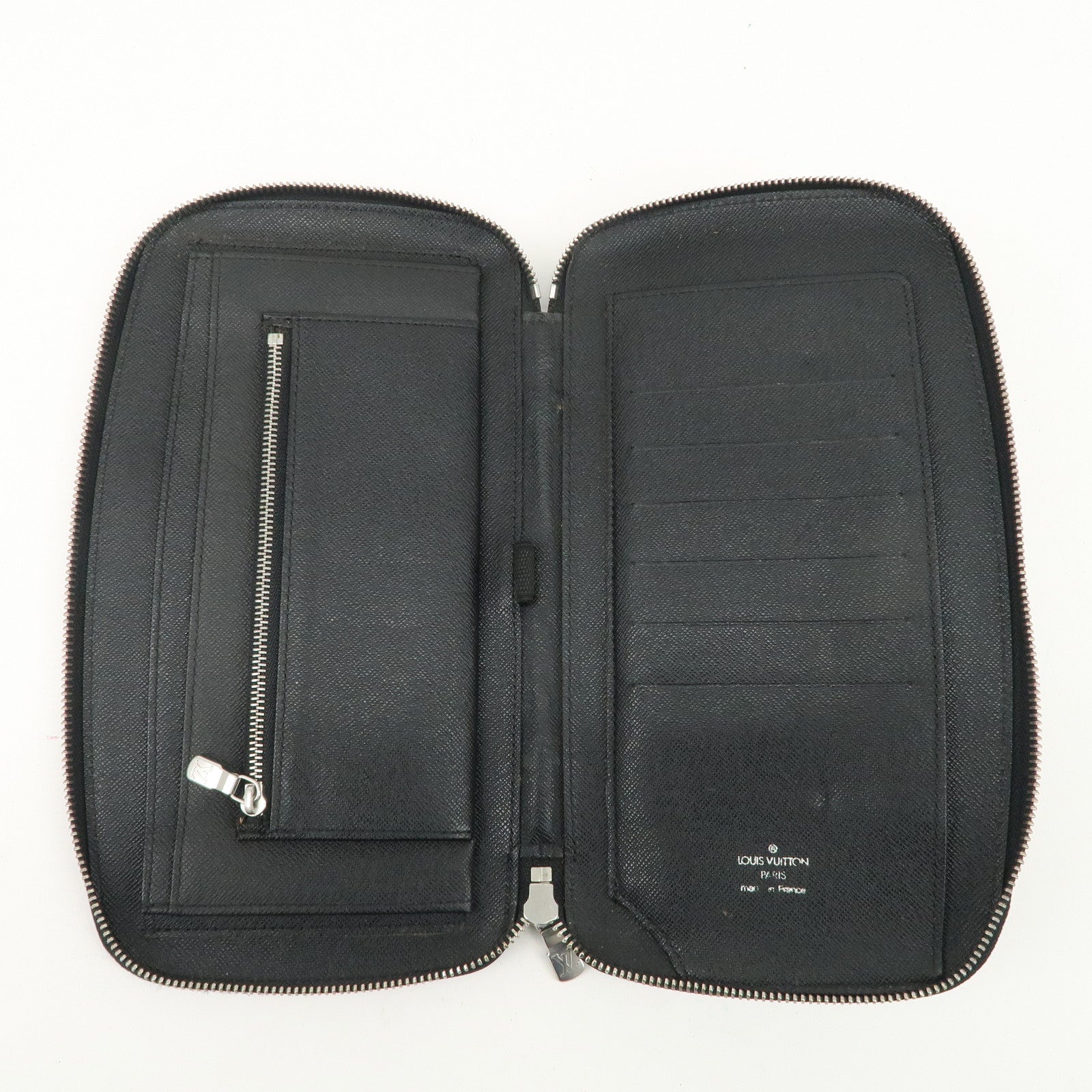 Louis Vuitton Taiga Organizer Atoll Long Wallet Ardoise M30652 Used