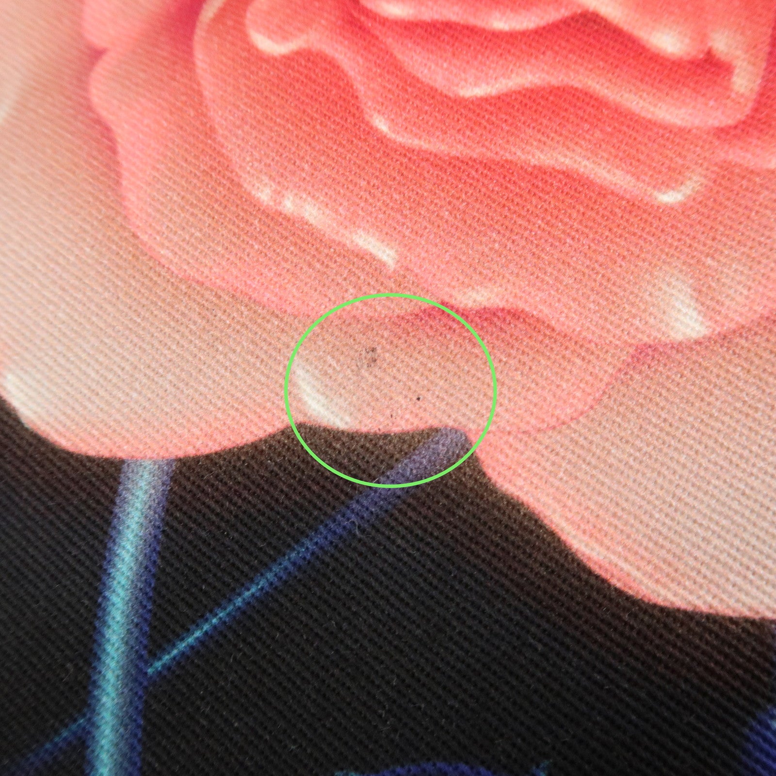 LOEWE Canvas Leather Drawstring Pouch Black Pink Used