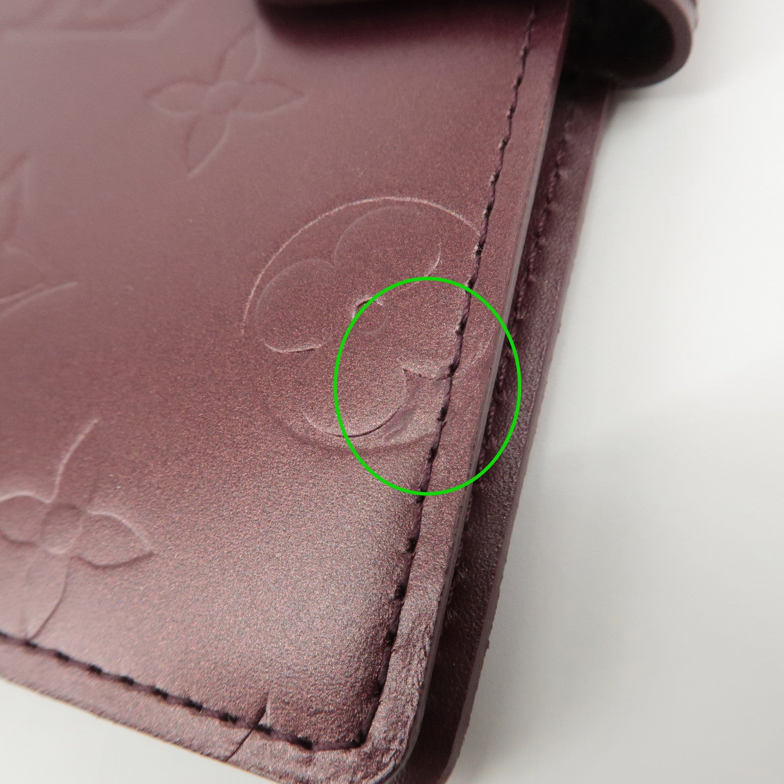 Louis Vuitton Monogram Matt Agenda PM Planner Cover Violet R20936 Used