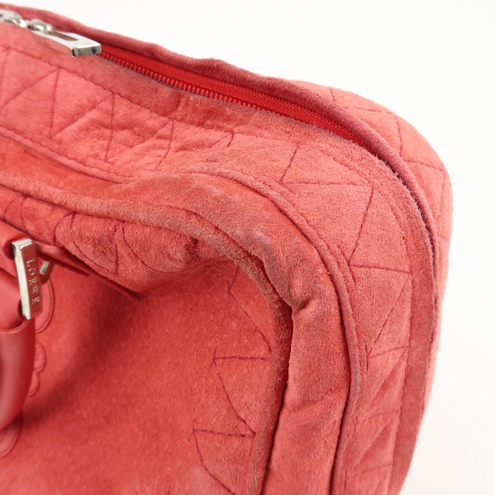 LOEWE Anagram Leather Amazona 36 Hand Bag Rose Used
