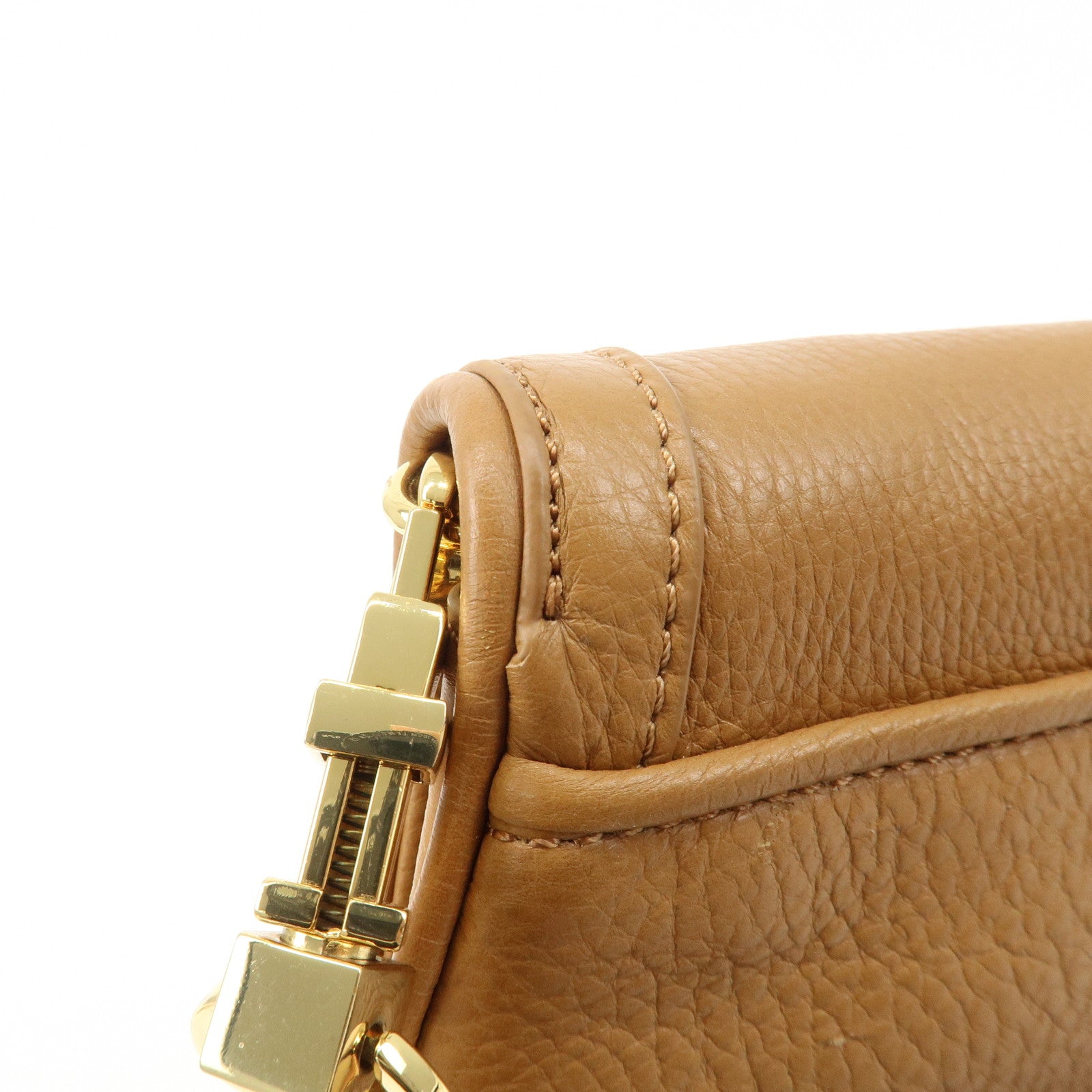 Tory Burch Leather Chain Shoulder Bag Hand Bag Light Brown Used
