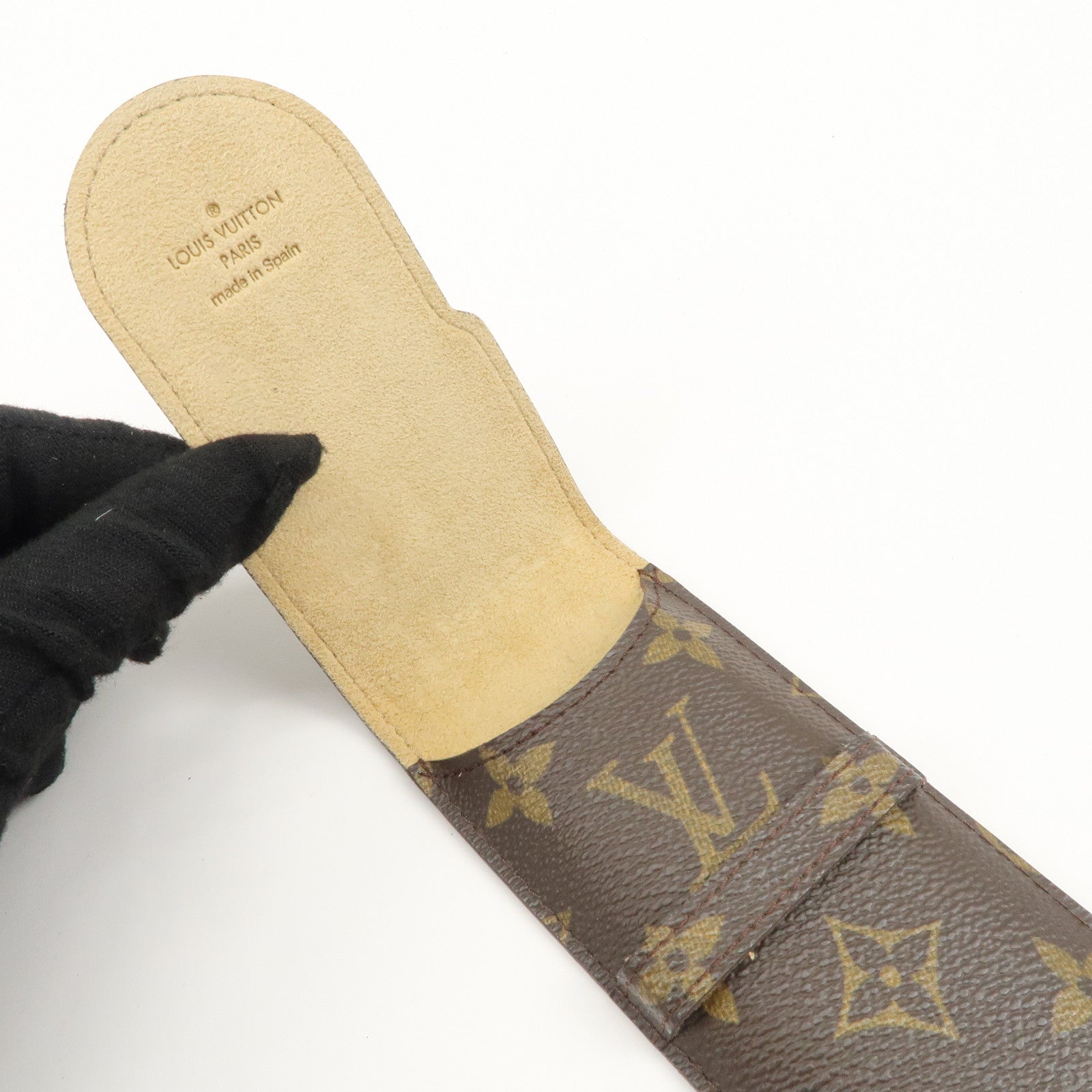 Louis Vuitton Monogram Taiga Set of 3 Glasses Case M62990 M30364 Used