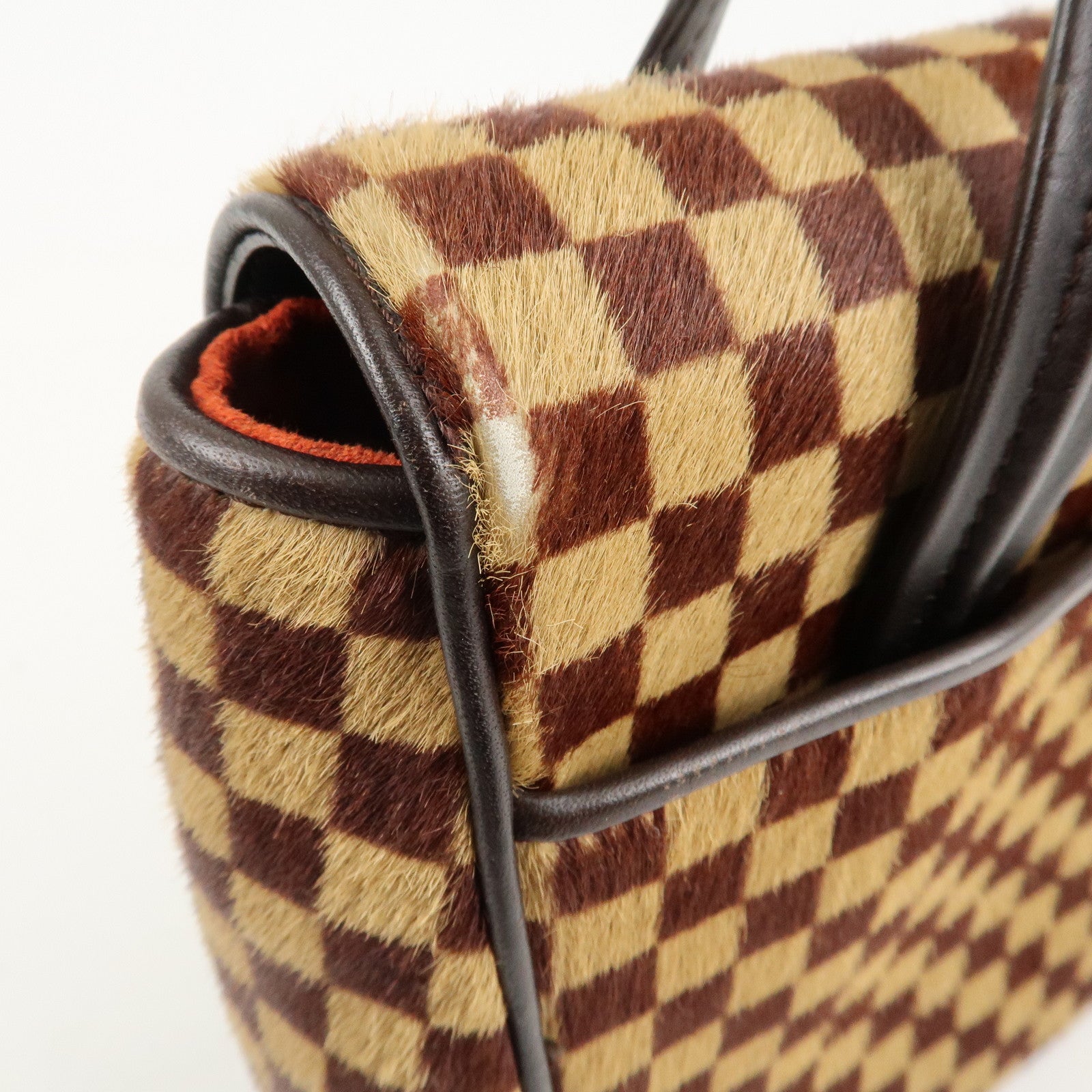 Louis Vuitton Damier Sauvage Lion Hand Bag Beige Brown M92131 Used