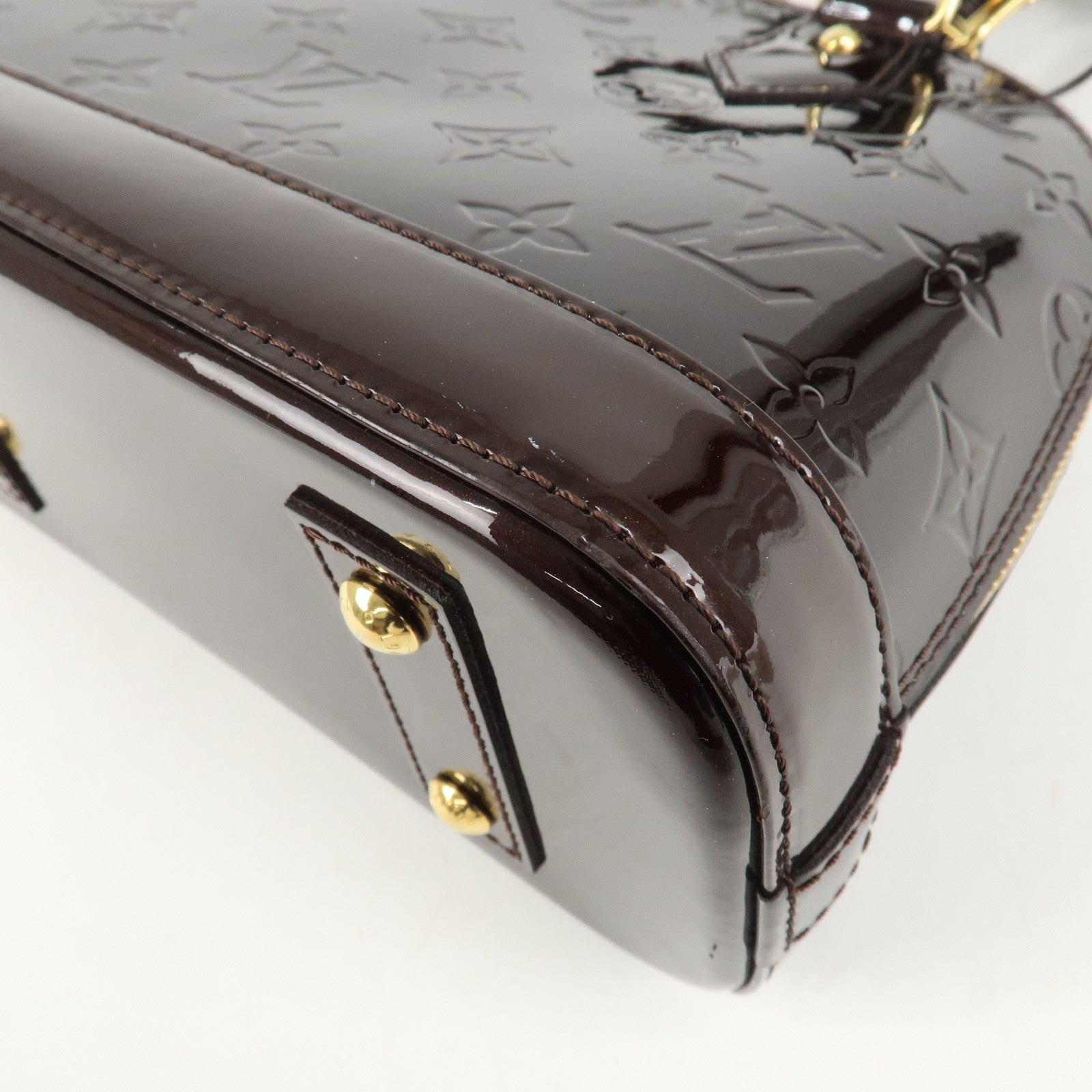 Louis Vuitton Monogram Vernis Alma BB 2Way Bag Amarante M91678 Used