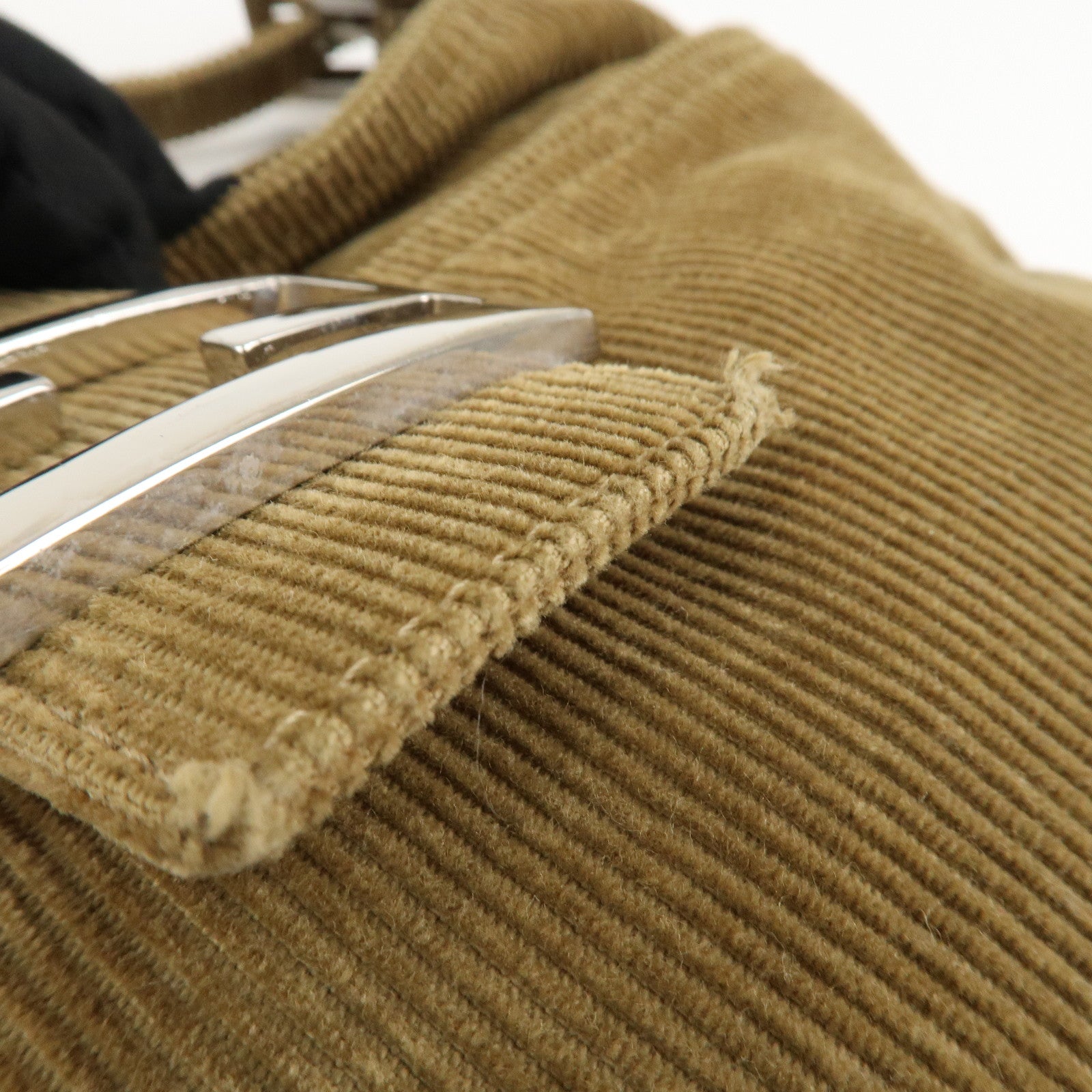 FENDI Corduroy Shoulder Bag Hand Bag Brown 26727 Used