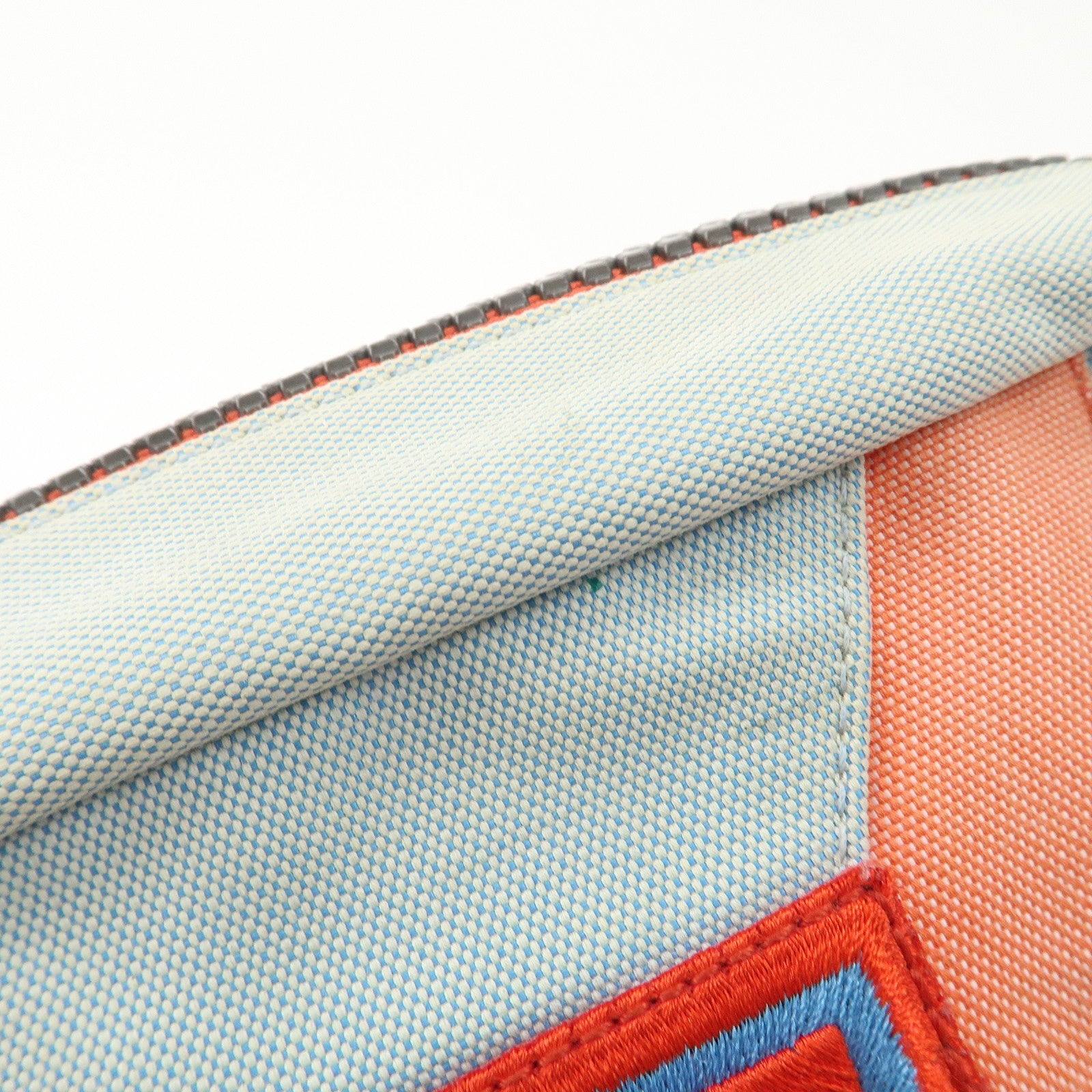 CHANEL Sports Nylon Canvas COCO Mark Shoulder Bag Blue Red Used