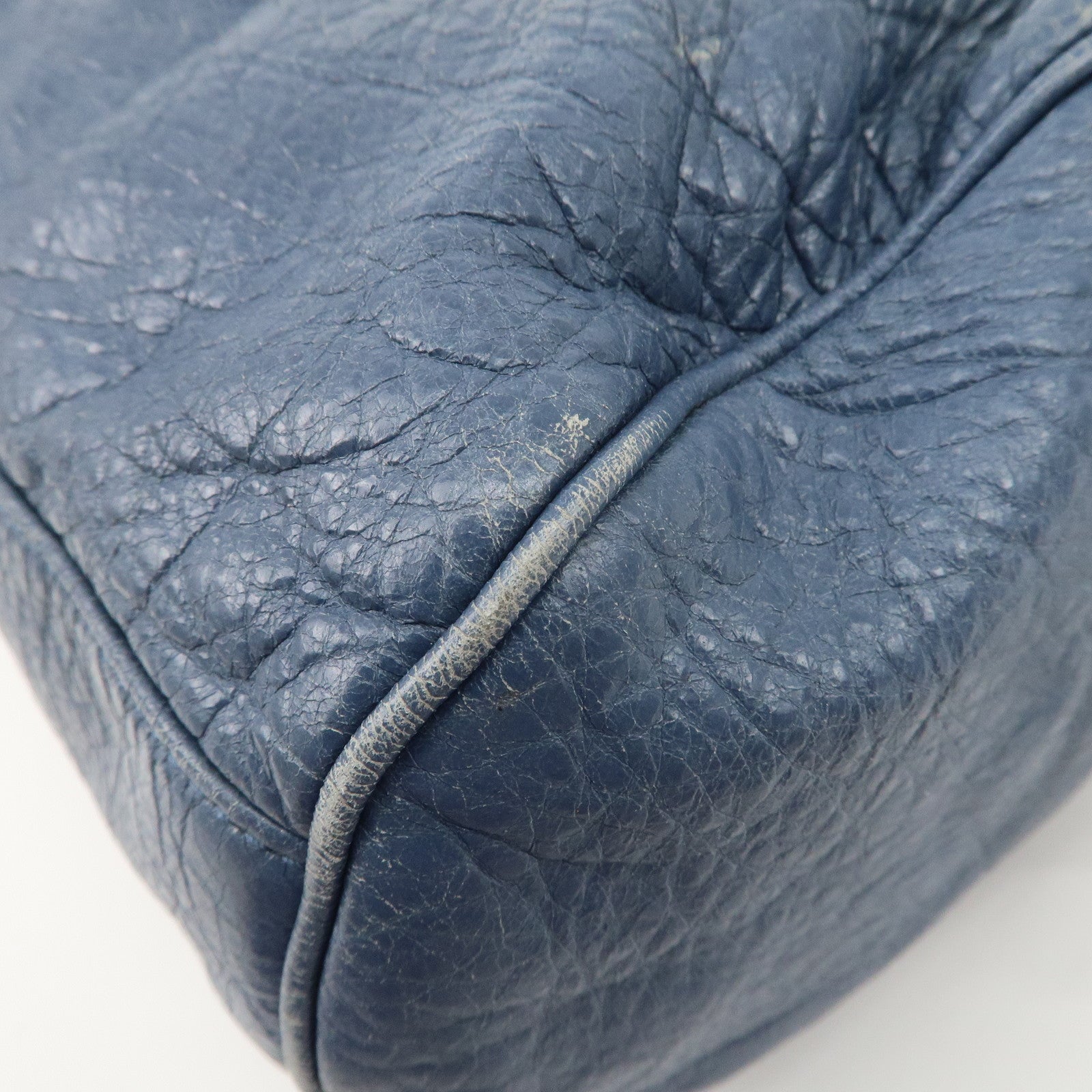 BALENCIAGA Classic Mini Twiggy Leather 2Way Bag Blue 327103 Used