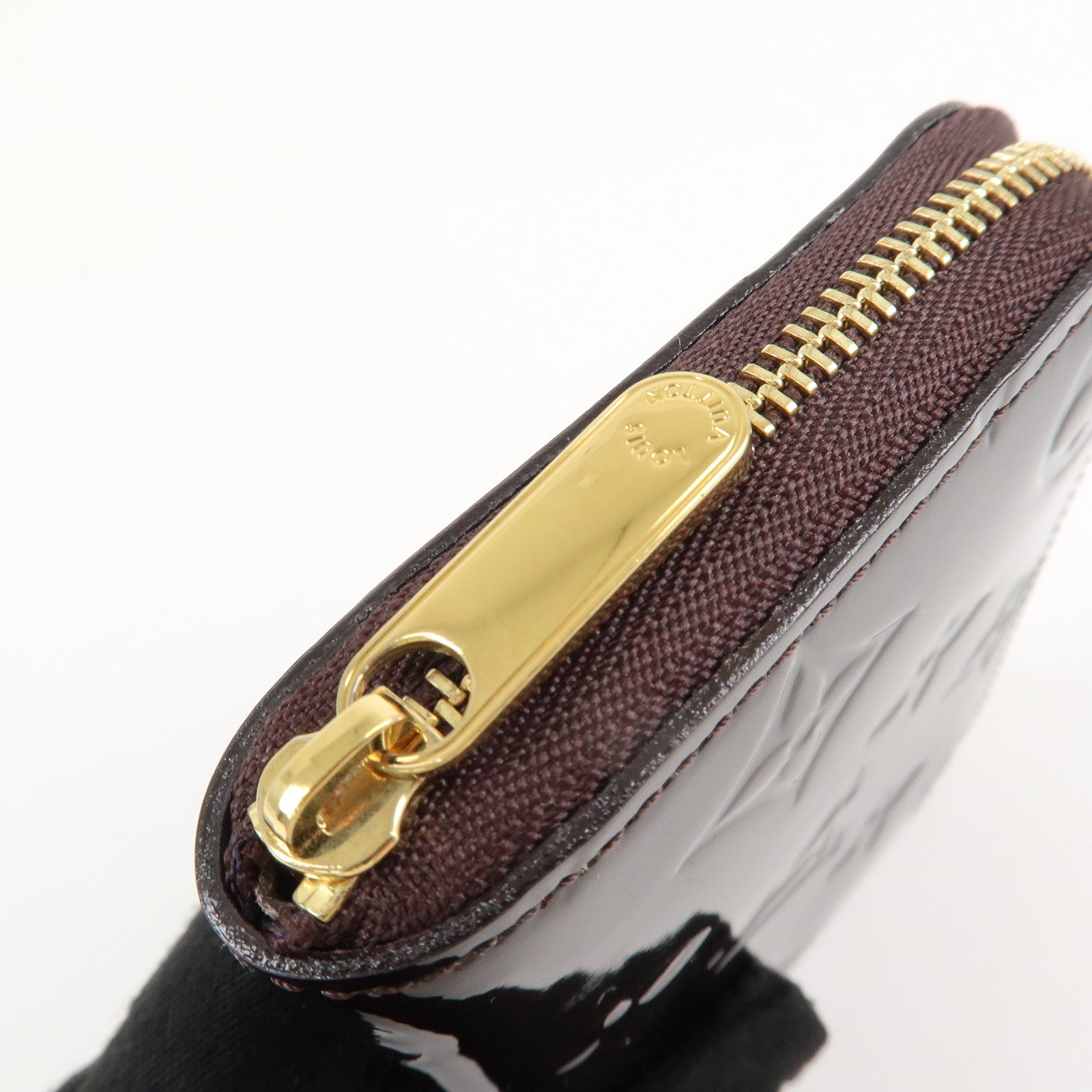 Louis Vuitton Monogram Vernis Zippy Coin Purse Amarante M93607 Used