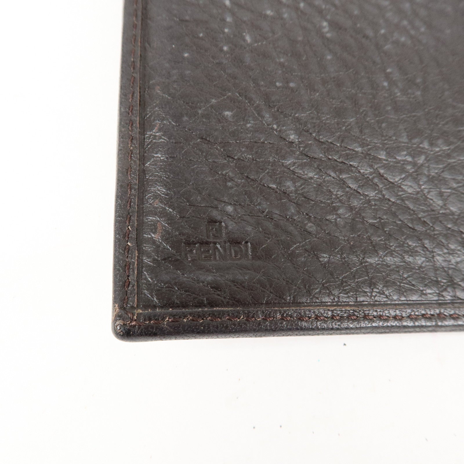 FENDI Zucca Zucchino Set of 3 Canvas Leather Wallet Used