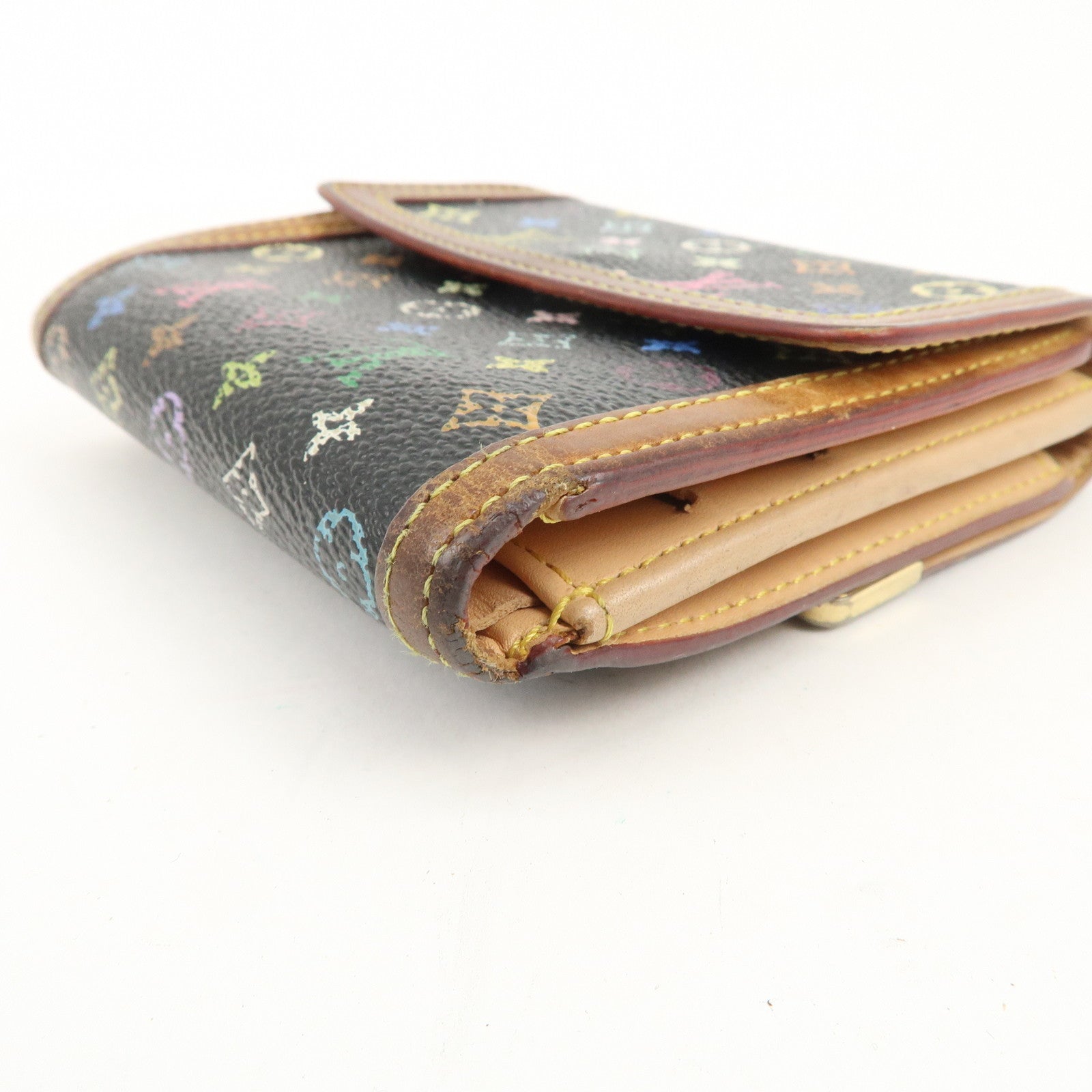 Louis Vuitton Monogram Set of 2 Multicolor Wallet M93745 M92984 Used