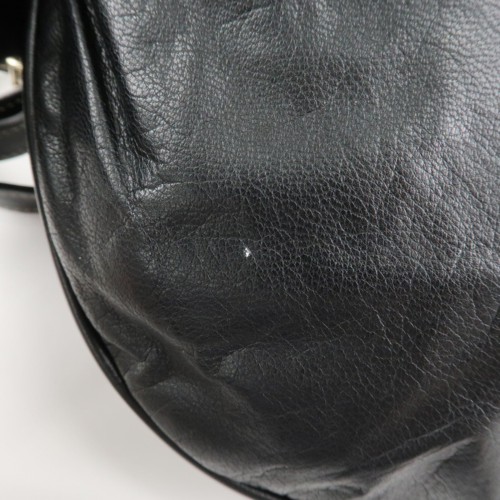 GUCCI Interlocking G Leather Shoulder Bag Black 169998 Used