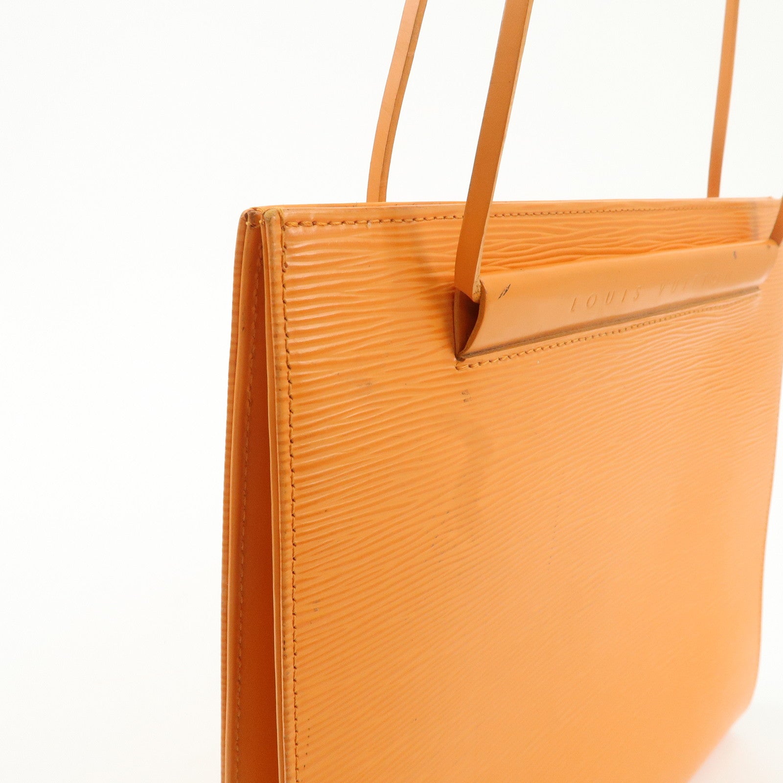 Louis Vuitton Epi SaintTropez Hand Bag Mandarin Orange M5246H Used