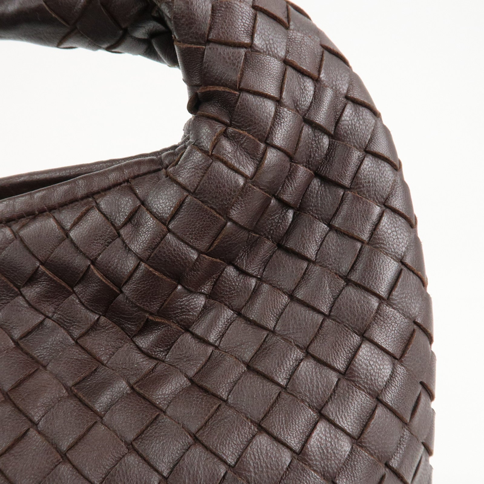 BOTTEGA VENETA Hobo Intrecciato Leather Shoulder Bag Brown 115653 Used