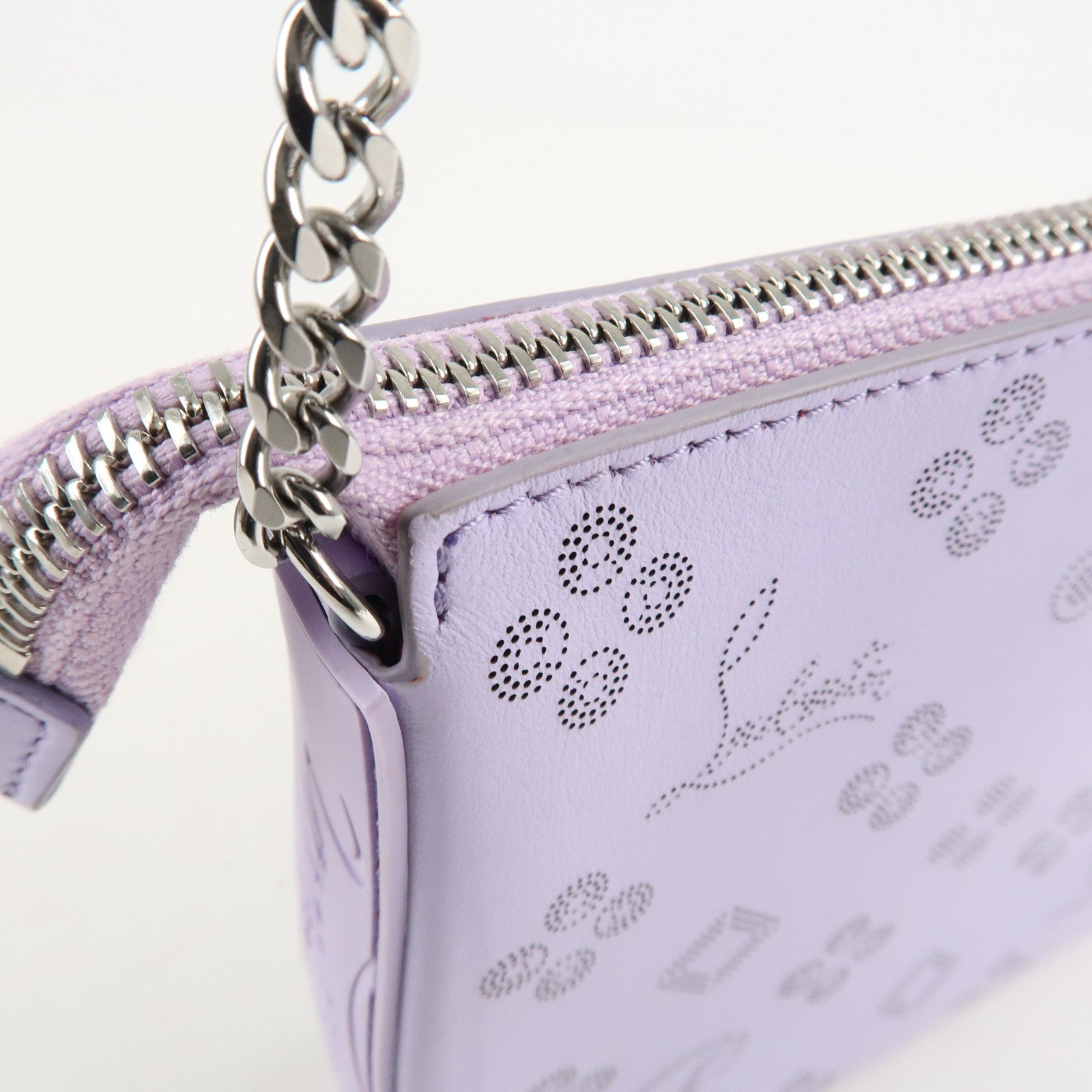 Christian Louboutin Loubila Chain Shoulder Bag Light Purple Used