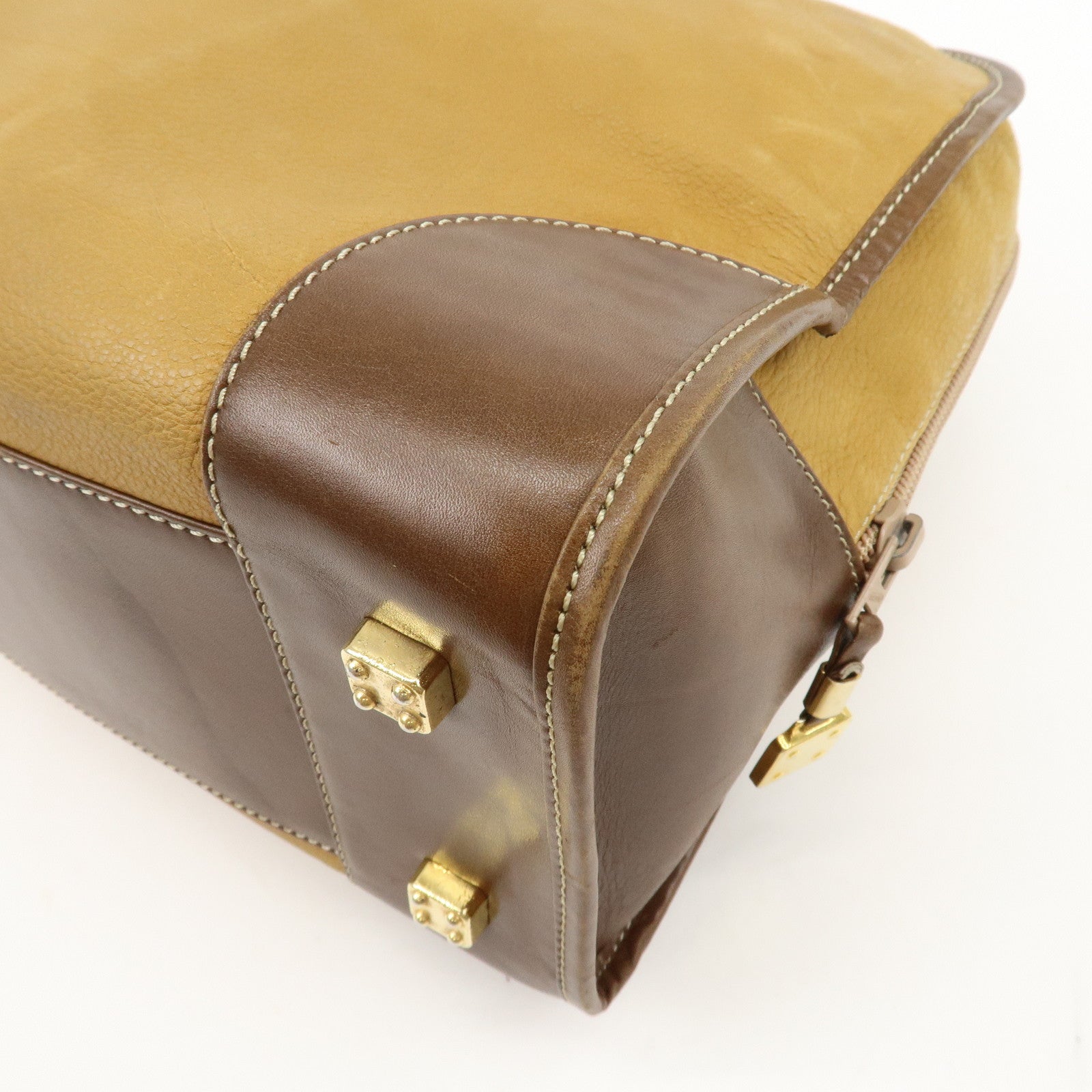 LOEWE Anagram Suede Leather Amazona 32 Hand Bag Brown Used