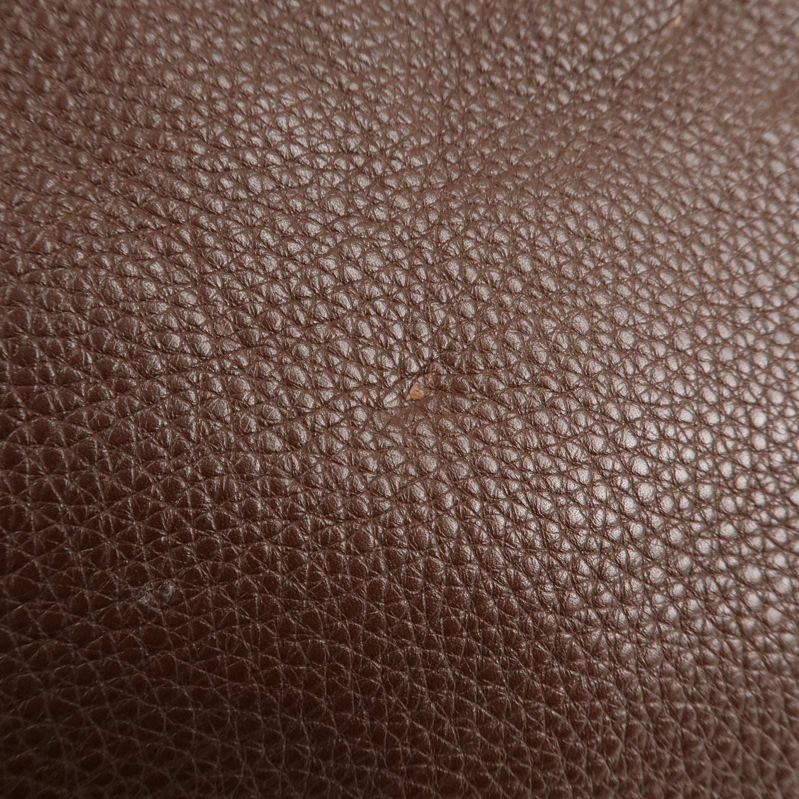 PRADA Leather Shoulder Bag Brown BR3408 Used