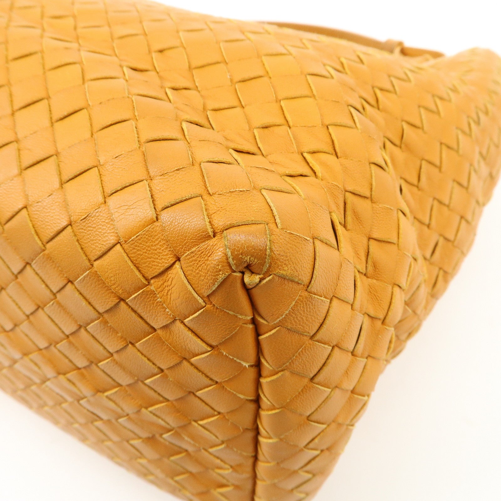 Bottega Veneta Intrecciato leather Tote Bag Orange 179320 Used