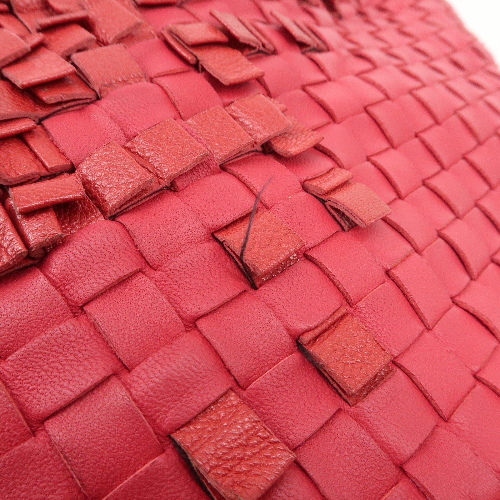 BOTTEGA VENETA Hobo Intrecciato Leather Shoulder Bag Pink 115653 Used