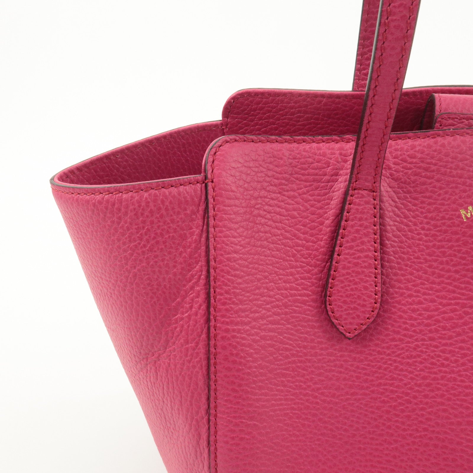 GUCCI Swing Canvas Leather Tote bag Hand Bag Pink 354408 Used