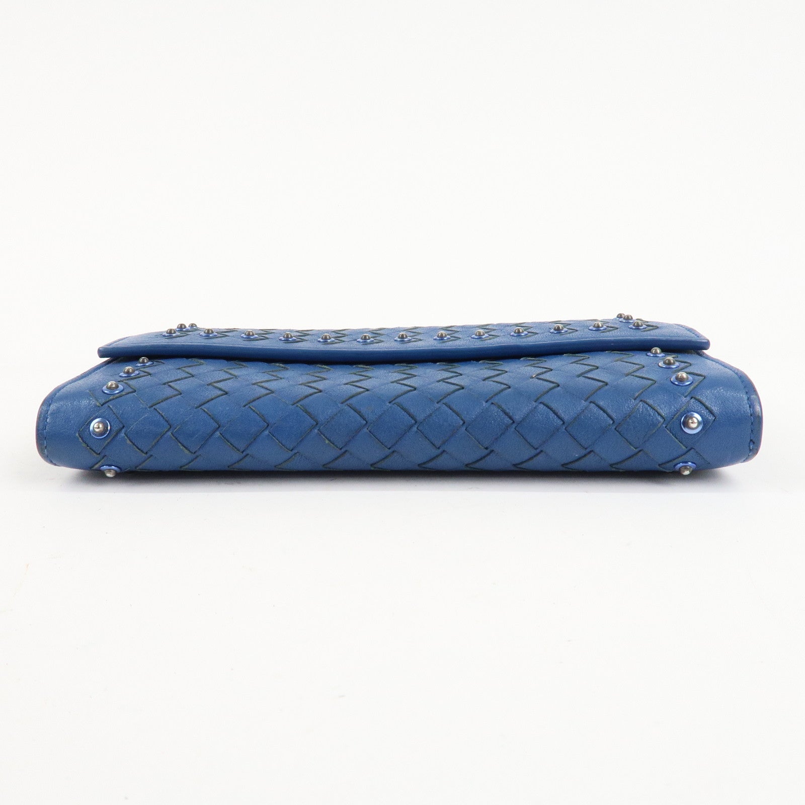 BOTTEGA VENETA Set of 2 Intrecciato Leather Long Wallet 114076 Used