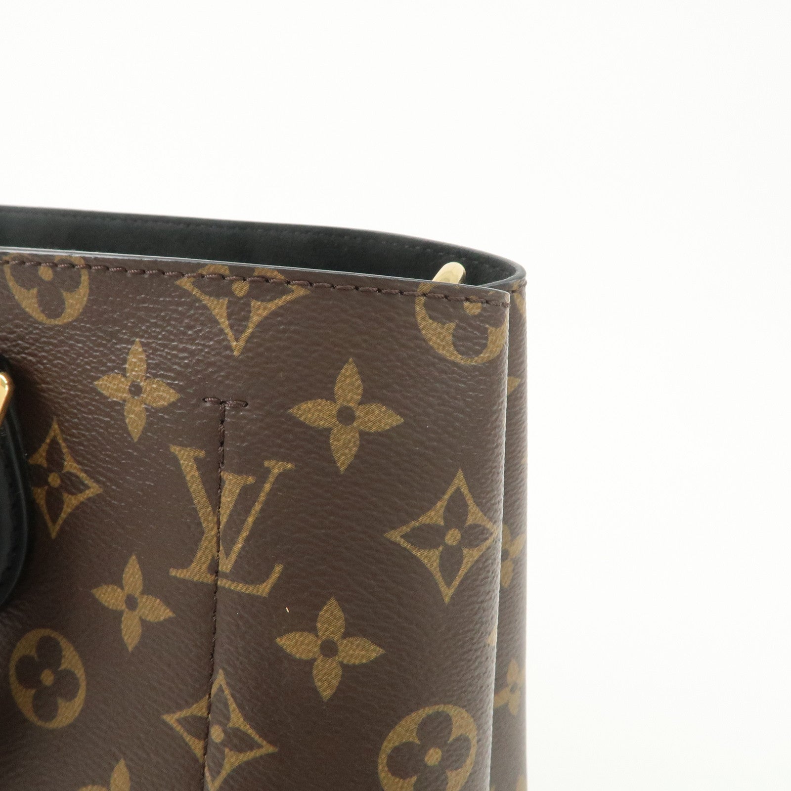 Louis Vuitton Monogram Flower Tote 2Way Hand Bag Noir M43550 Used
