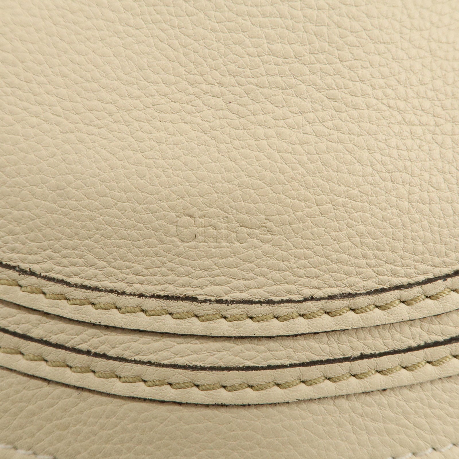 Chloe leather Marcy one-shoulder bag Beige 021156-27 Used