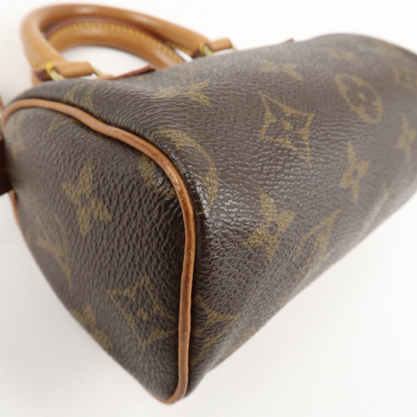 Louis Vuitton Monogram Mini Speedy Hand Bag Brown M41534 Used
