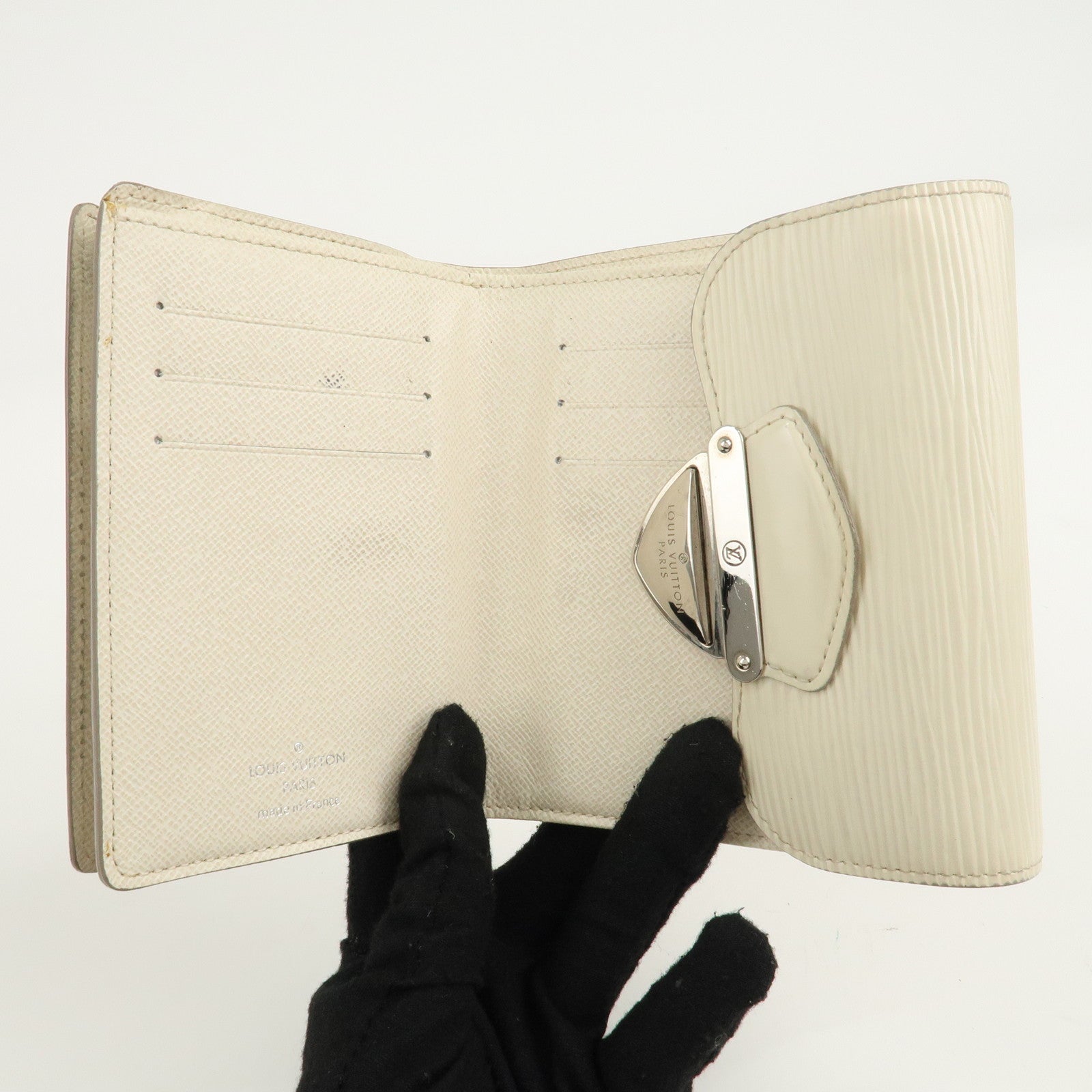 Louis Vuitton Epi Portefeuille Joy Tri-fold Wallet Ivory M6658J Used