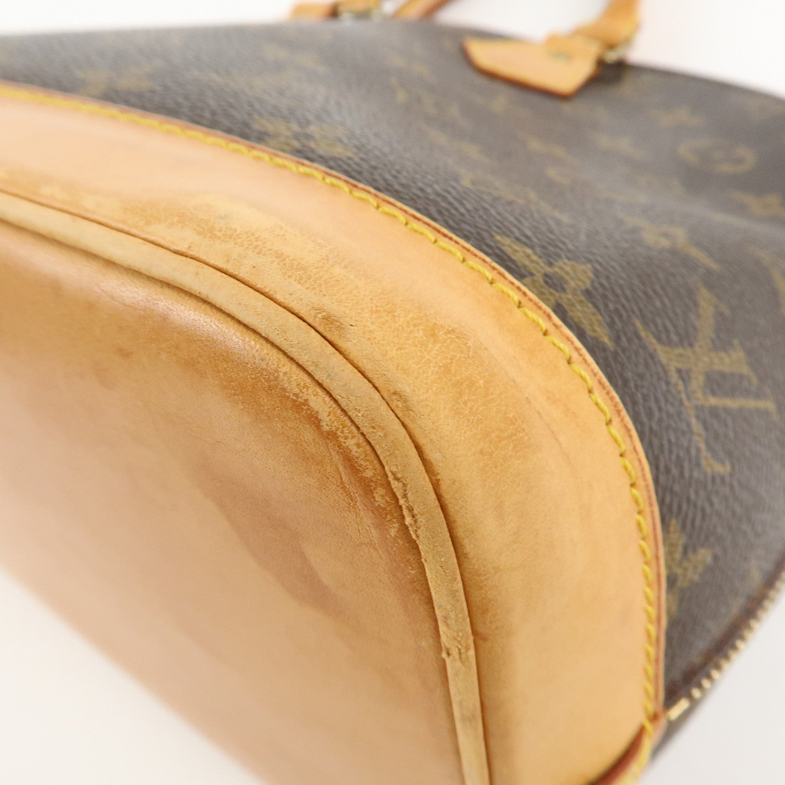 Louis Vuitton Monogram Alma Hand Bag Brown M51130 Used