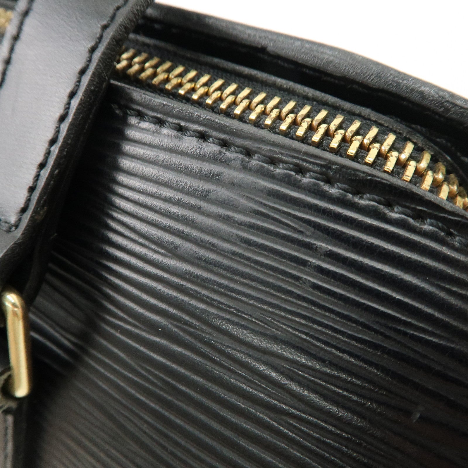 Louis Vuitton Epi Soufflot & Pouch Hand Bag Noir Black M52862 Used