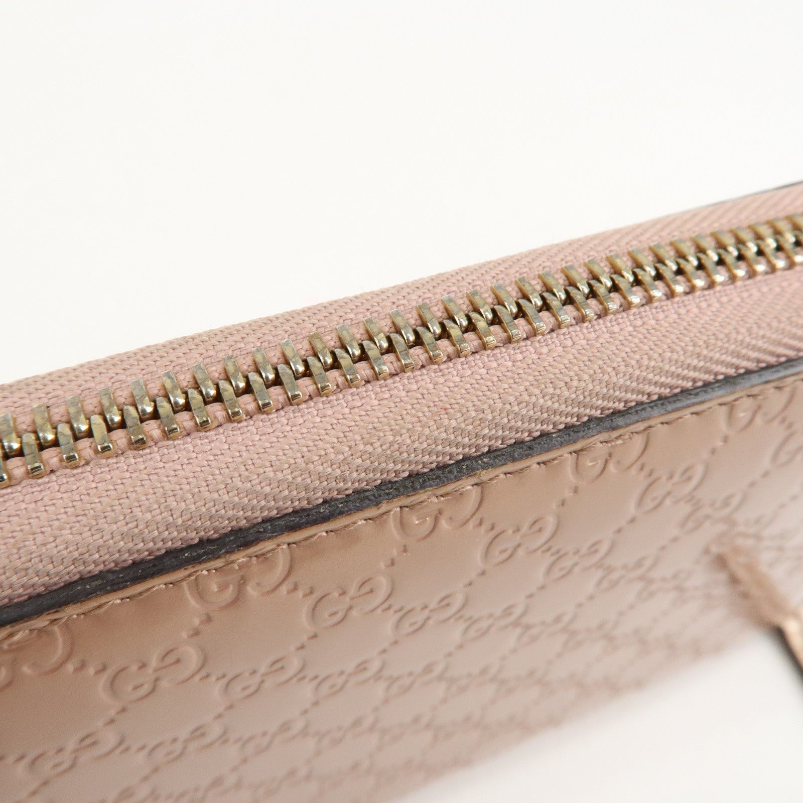 GUCCI Micro Guccissima Patent Leather Zippy Long Wallet 258406 Used