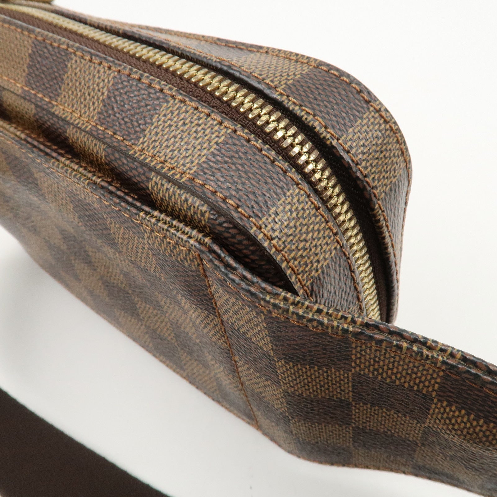 Louis Vuitton Damier Ebene Geronimos Body Waist Bag Brown N51994 Used