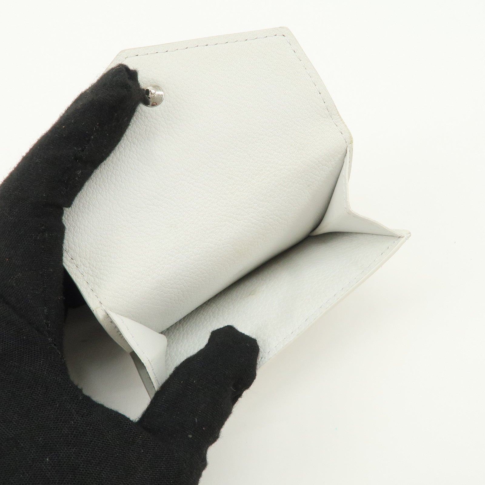 Louis Vuitton Portefeuille Lock Mini Wallet White M68482 Used