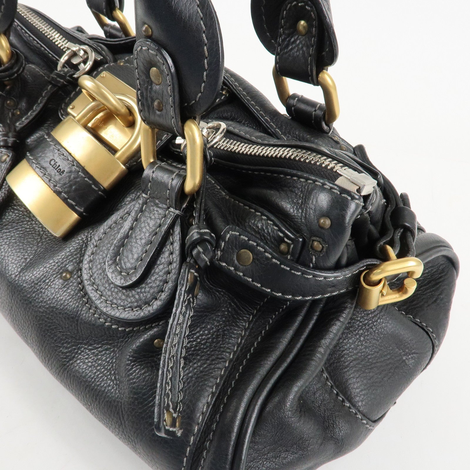 Chloe Paddington Leather Hand Bag Shoulder Bag Medium Used